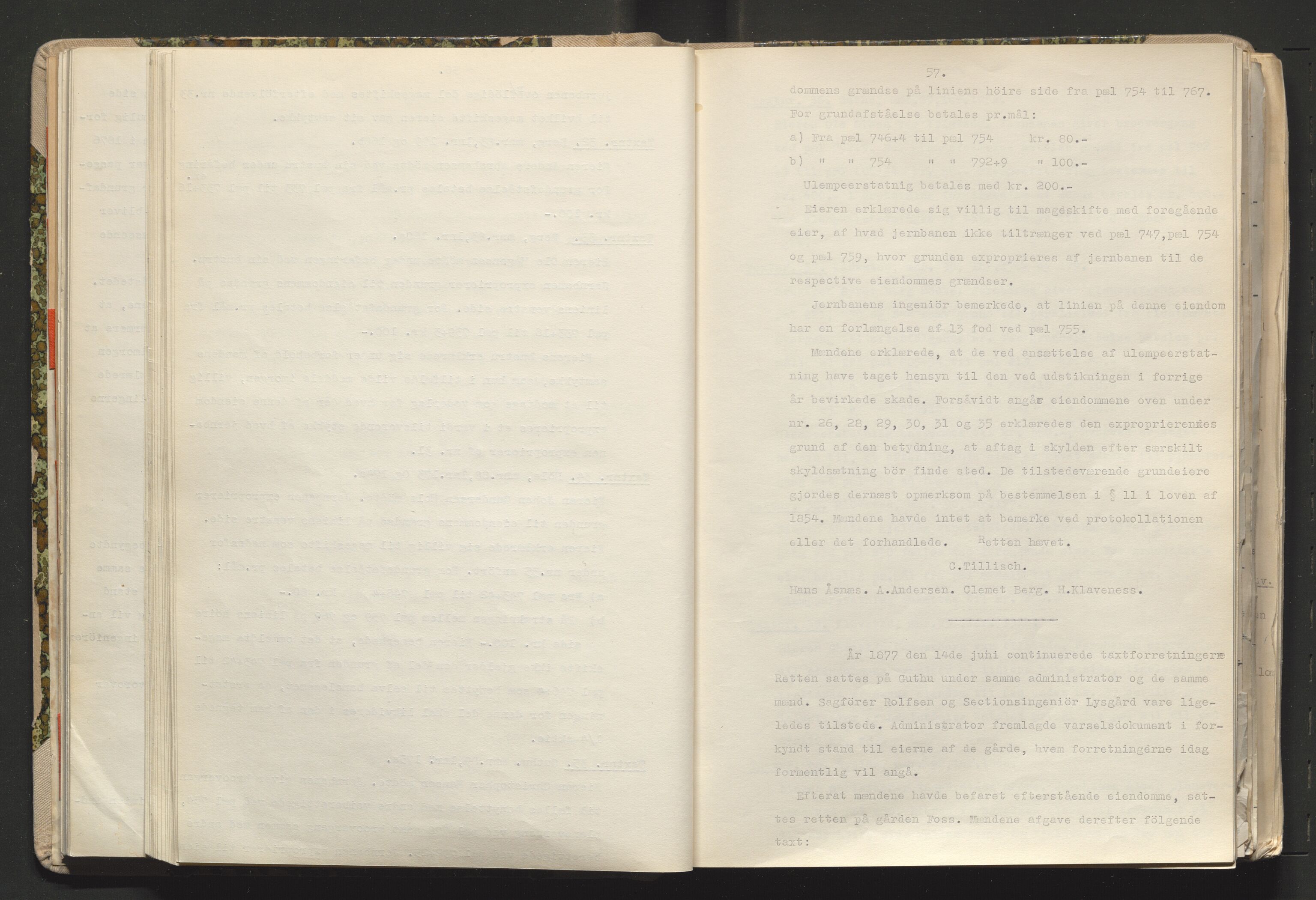 Norges Statsbaner Drammen distrikt (NSB), AV/SAKO-A-30/Y/Yc/L0005: Takster Vestfoldbanen strekningen Drammen-Horten samt Drammen stasjons utvidelse , 1877-1910, p. 57