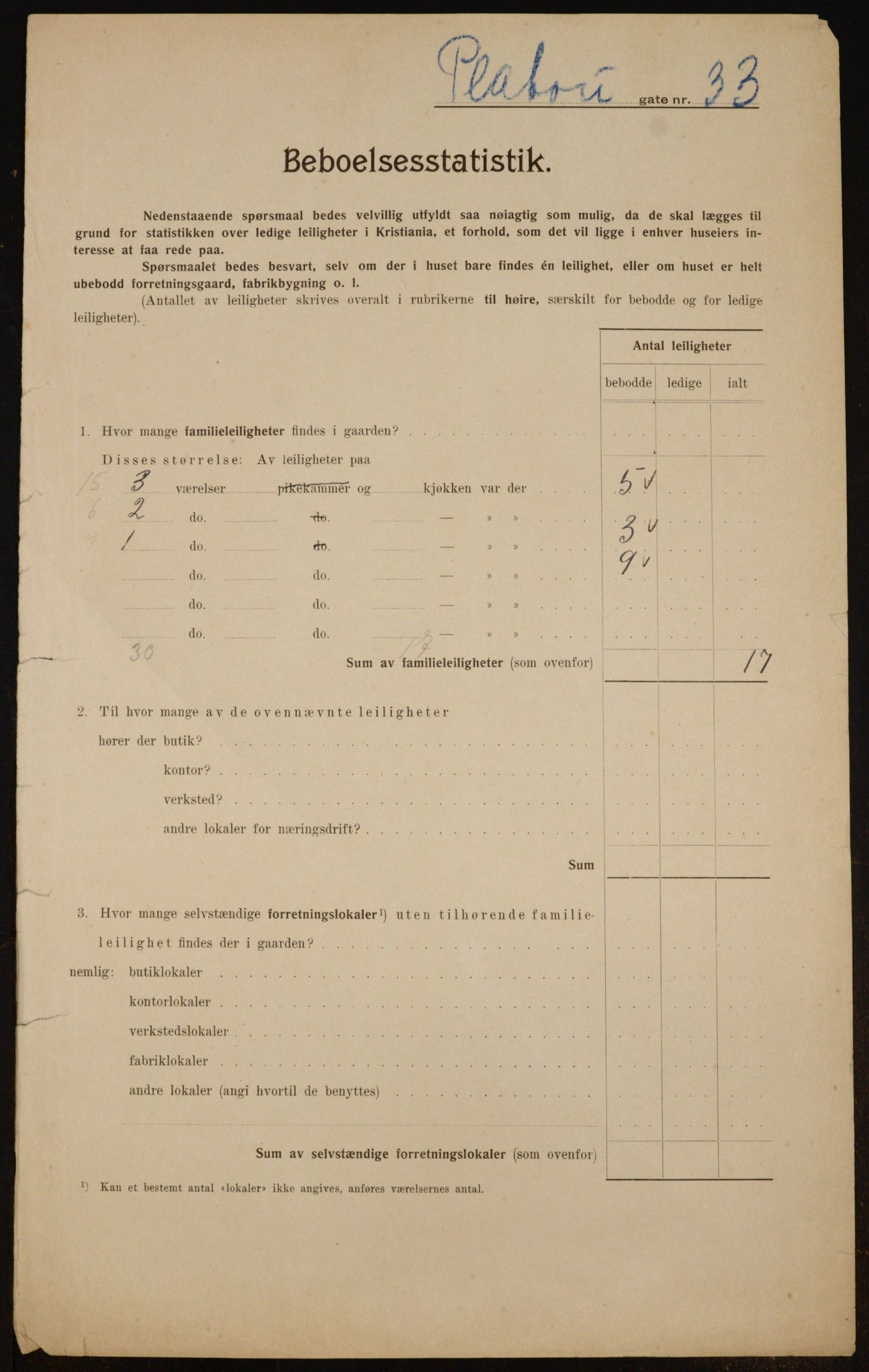 OBA, Municipal Census 1910 for Kristiania, 1910, p. 77602