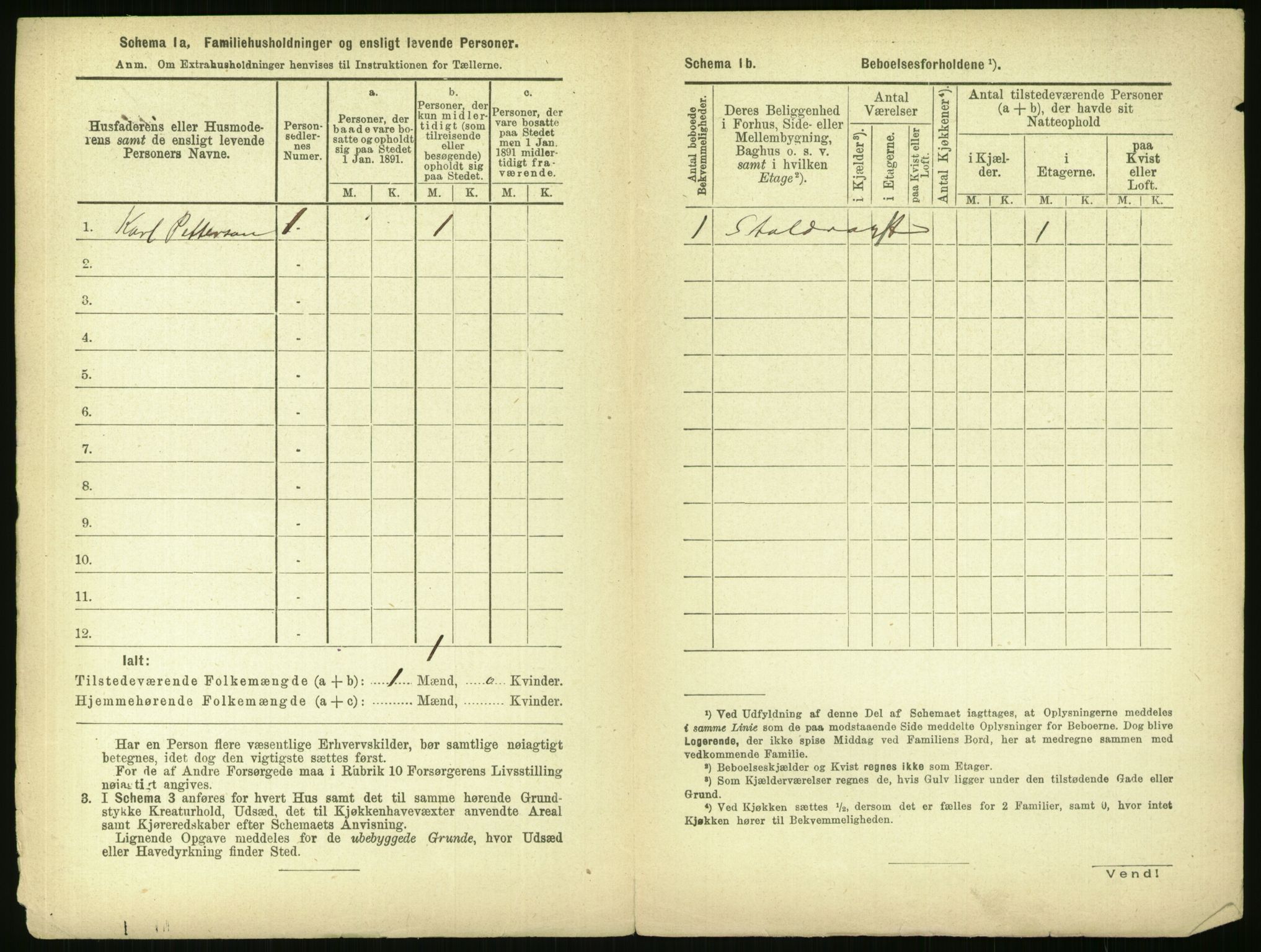 RA, 1891 census for 0301 Kristiania, 1891, p. 173519
