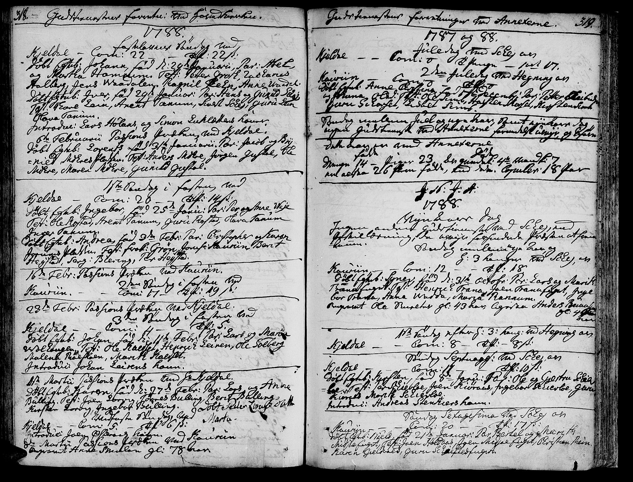 Ministerialprotokoller, klokkerbøker og fødselsregistre - Nord-Trøndelag, SAT/A-1458/735/L0331: Parish register (official) no. 735A02, 1762-1794, p. 318-319