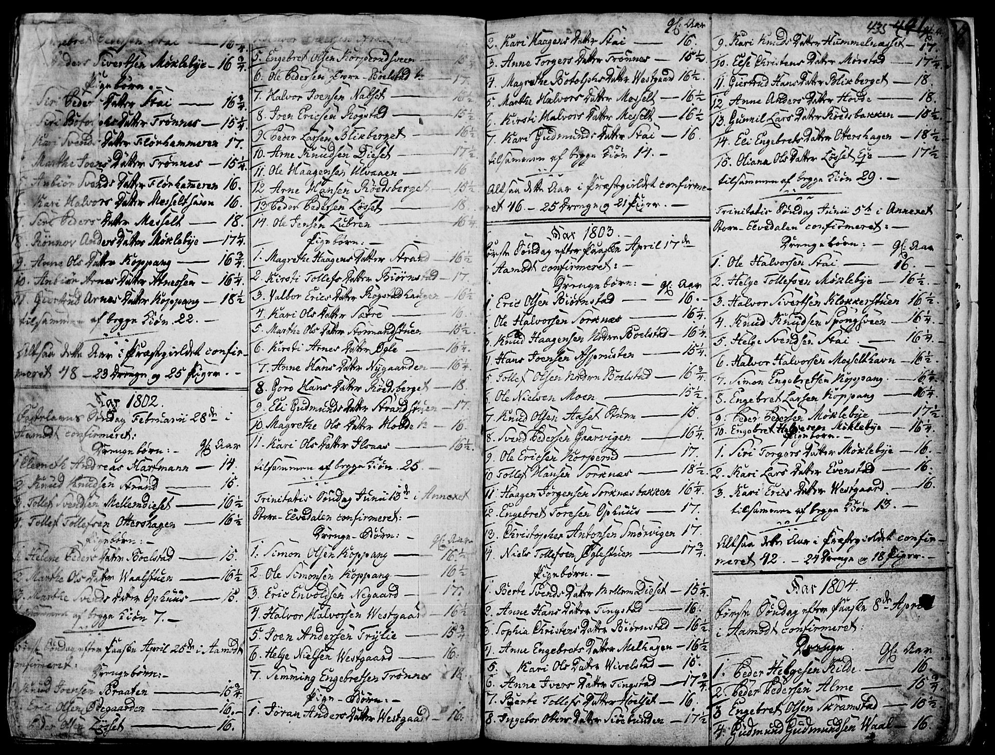 Åmot prestekontor, Hedmark, AV/SAH-PREST-056/H/Ha/Haa/L0003: Parish register (official) no. 3, 1780-1810, p. 434-435