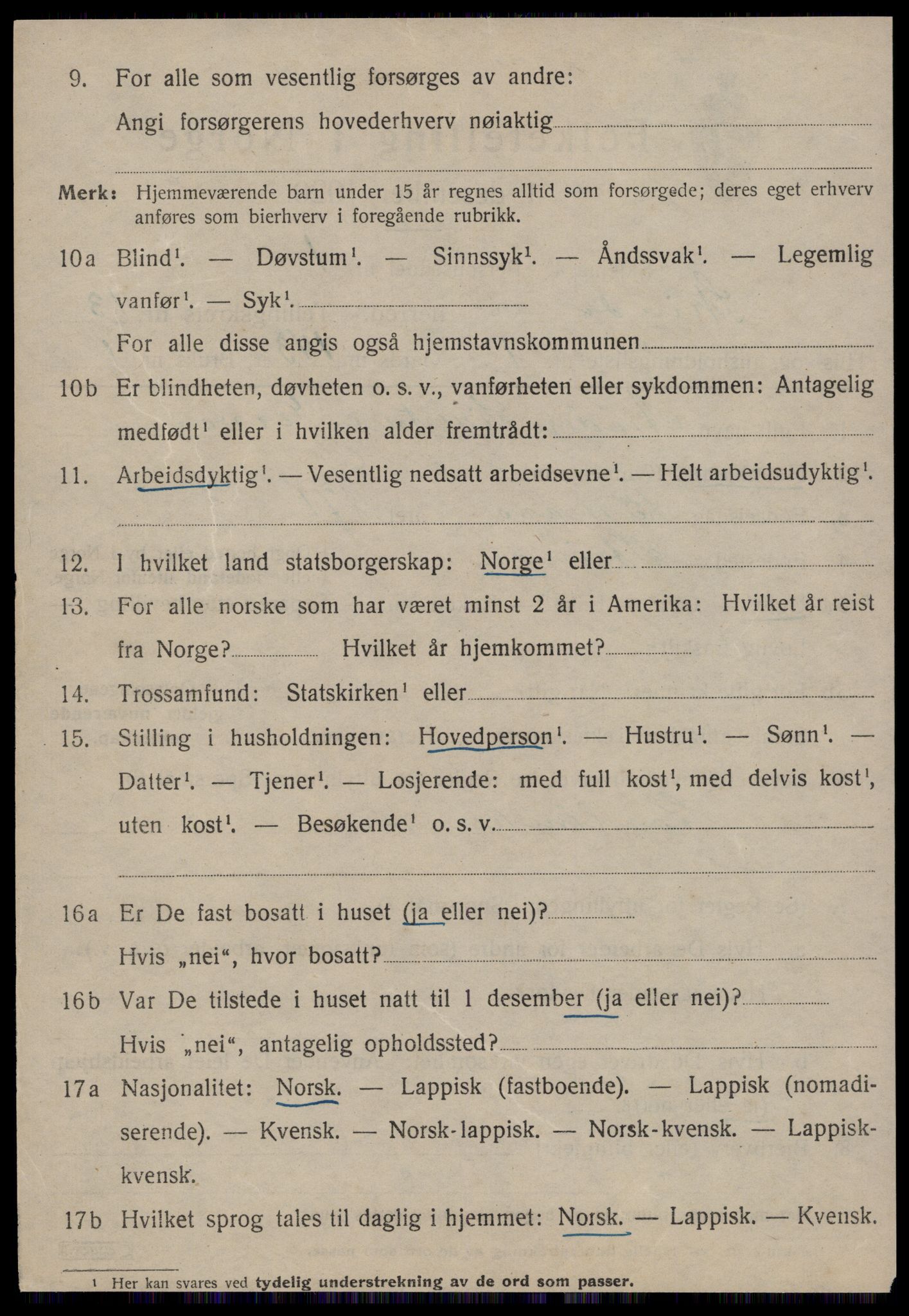 SAT, 1920 census for Strinda, 1920, p. 26495