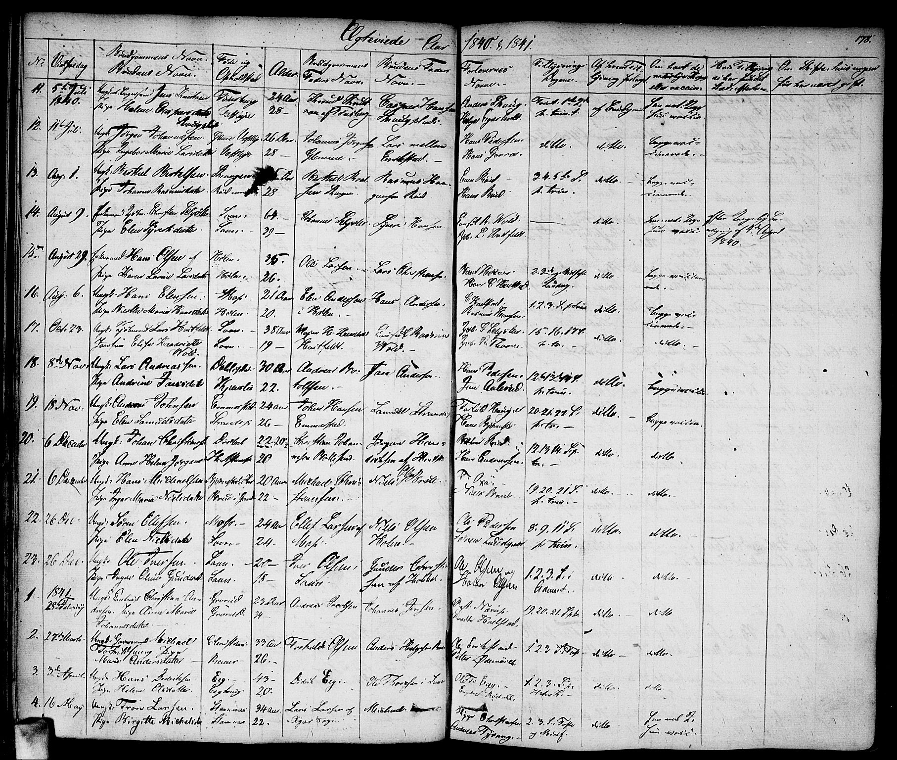 Vestby prestekontor Kirkebøker, AV/SAO-A-10893/F/Fa/L0006: Parish register (official) no. I 6, 1827-1849, p. 178