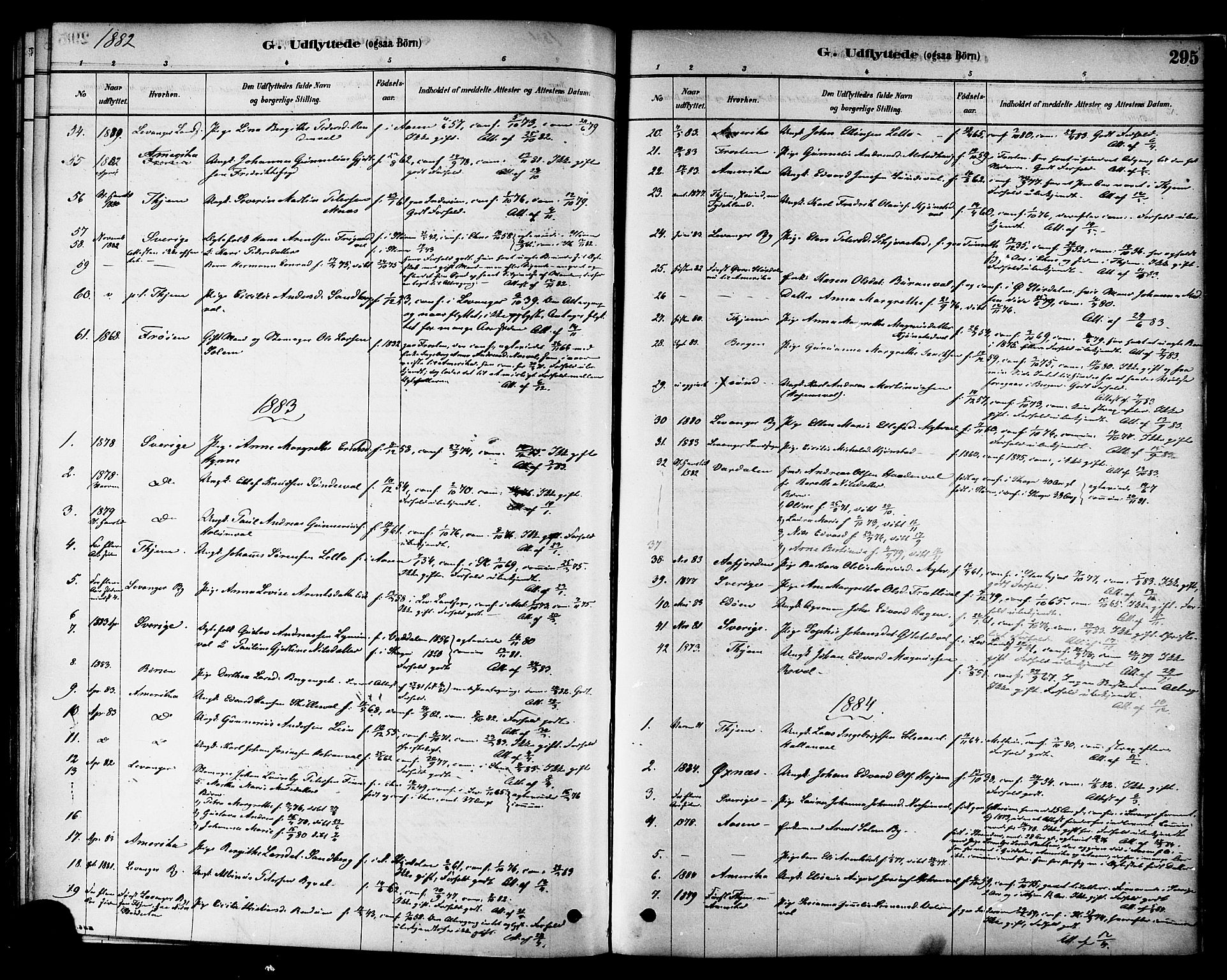Ministerialprotokoller, klokkerbøker og fødselsregistre - Nord-Trøndelag, SAT/A-1458/717/L0159: Parish register (official) no. 717A09, 1878-1898, p. 295