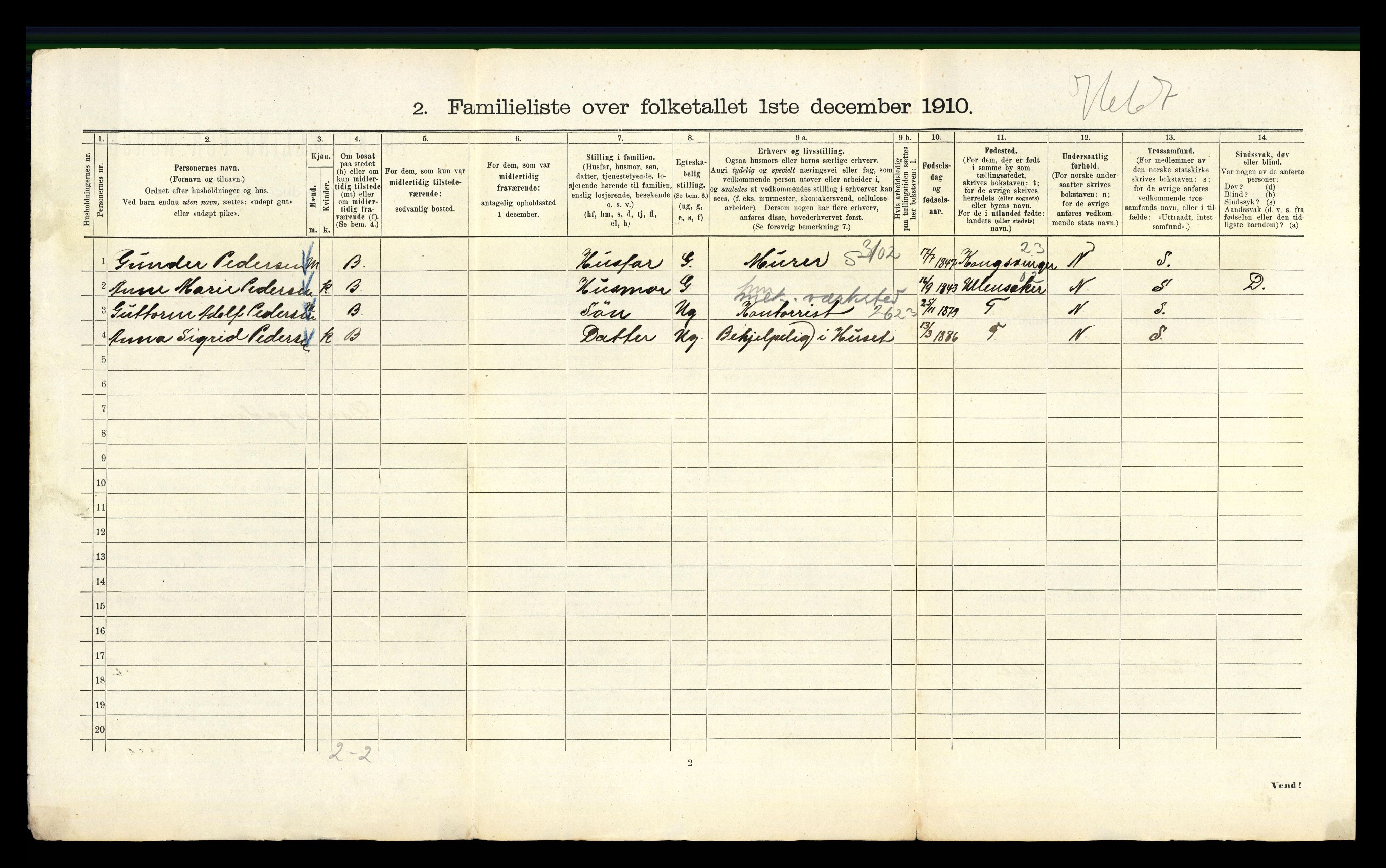 RA, 1910 census for Kristiania, 1910, p. 16640