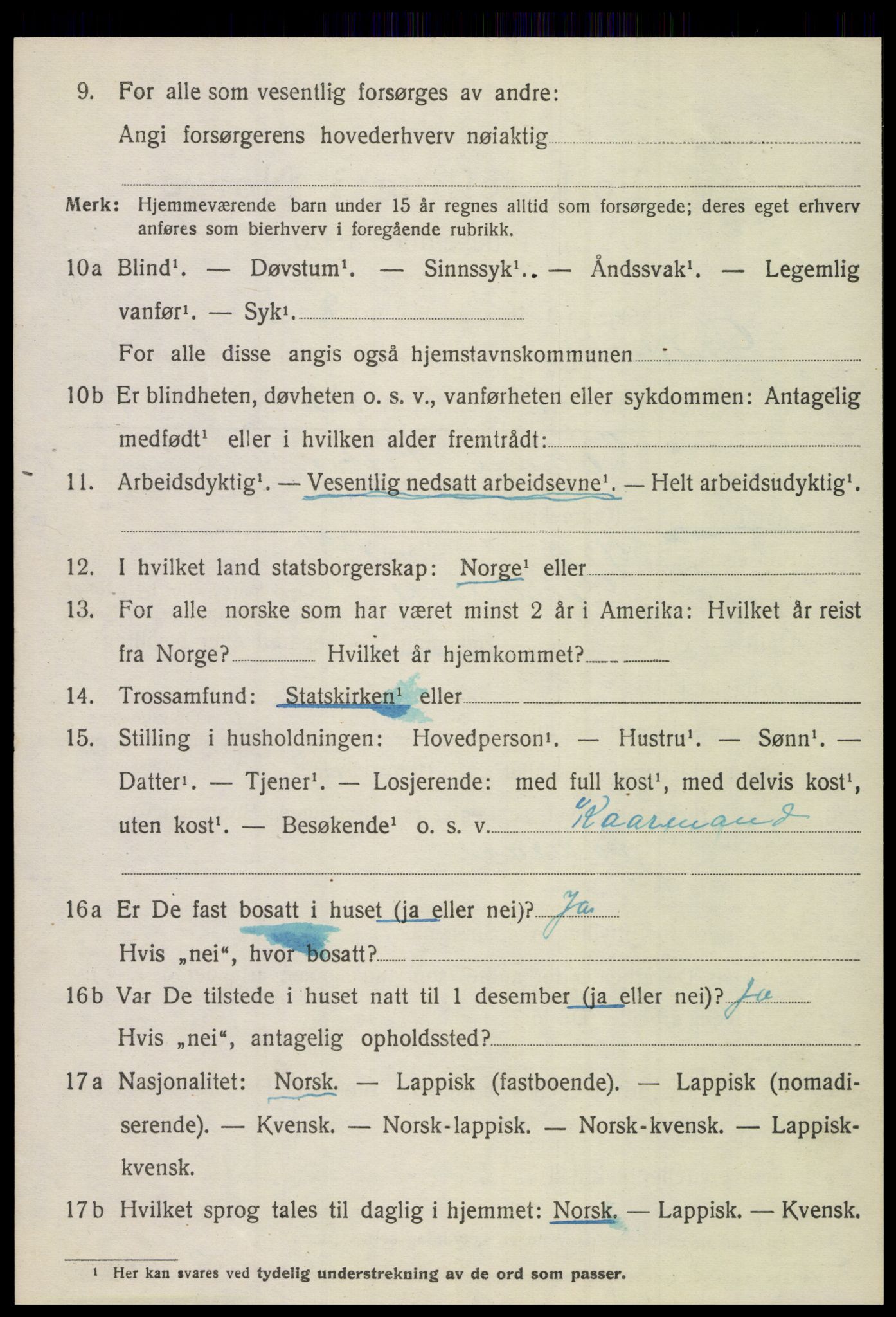 SAT, 1920 census for Gildeskål, 1920, p. 7237