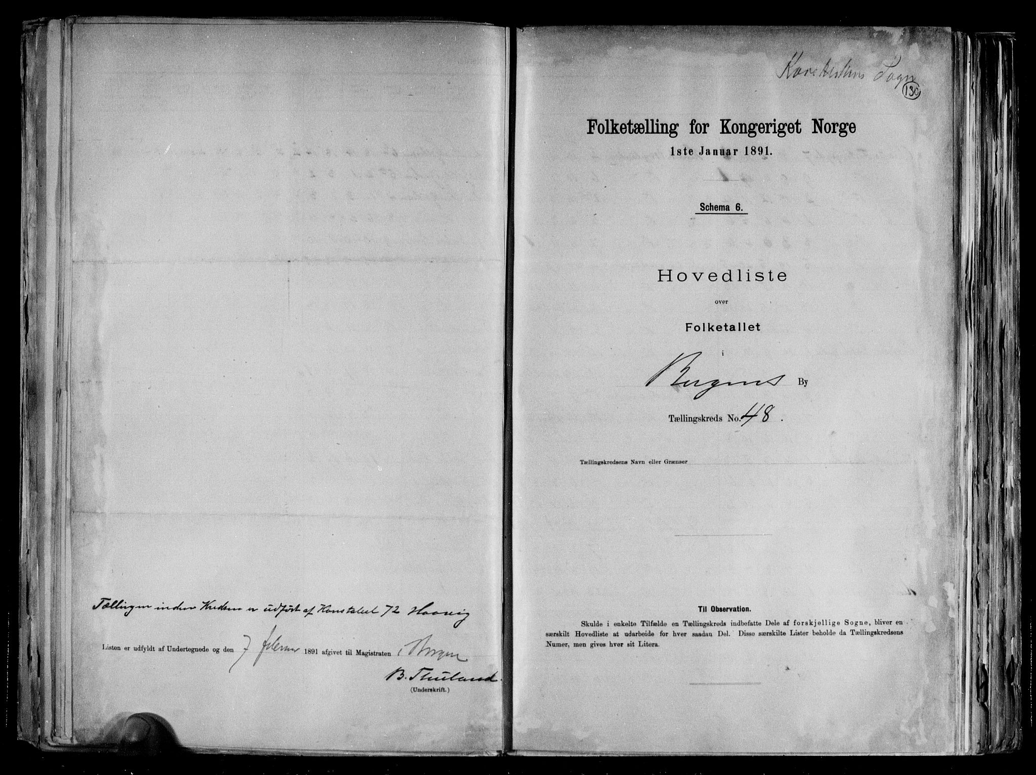 RA, 1891 Census for 1301 Bergen, 1891, p. 132