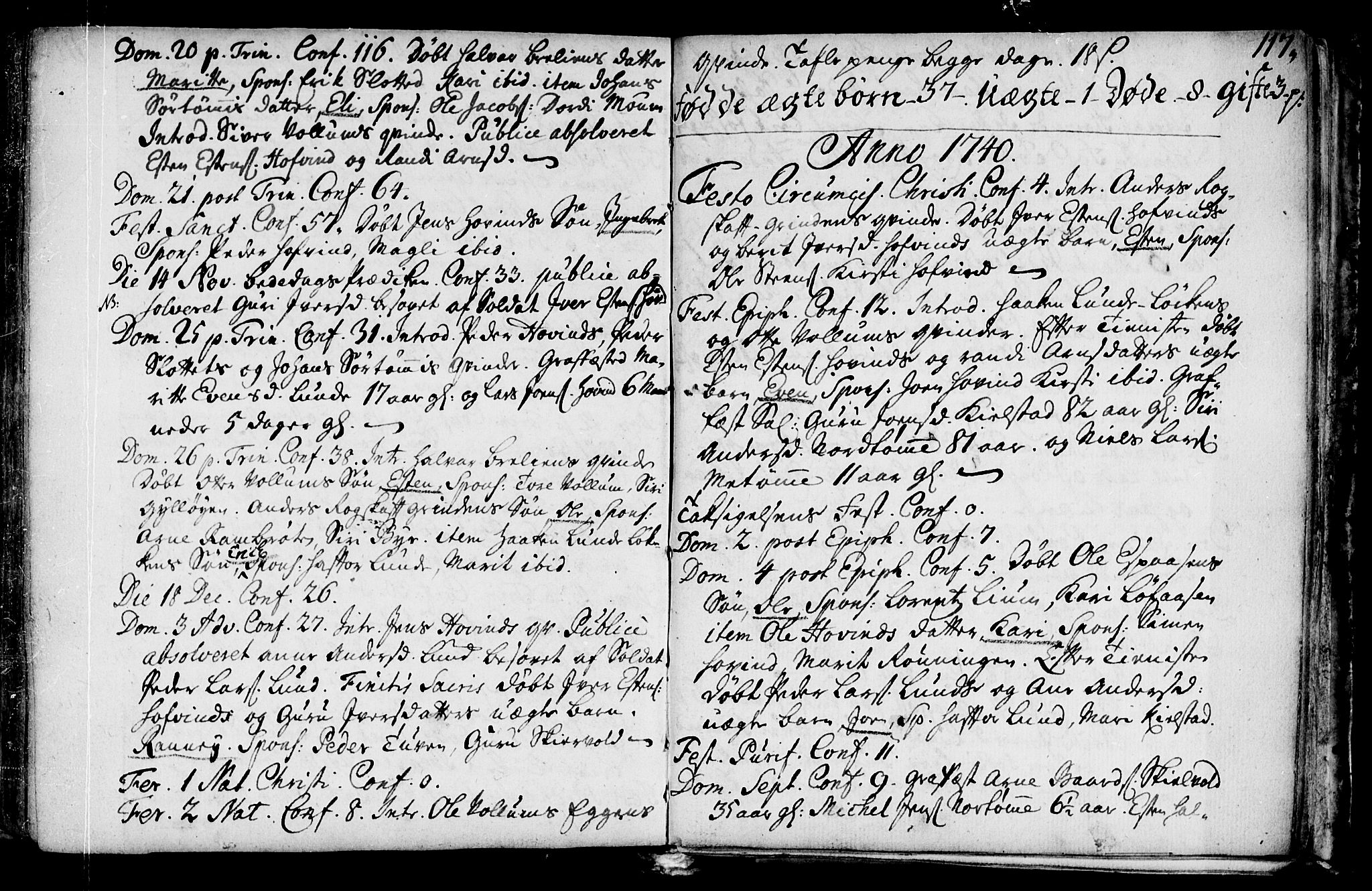 Ministerialprotokoller, klokkerbøker og fødselsregistre - Sør-Trøndelag, SAT/A-1456/692/L1101: Parish register (official) no. 692A01, 1690-1746, p. 117