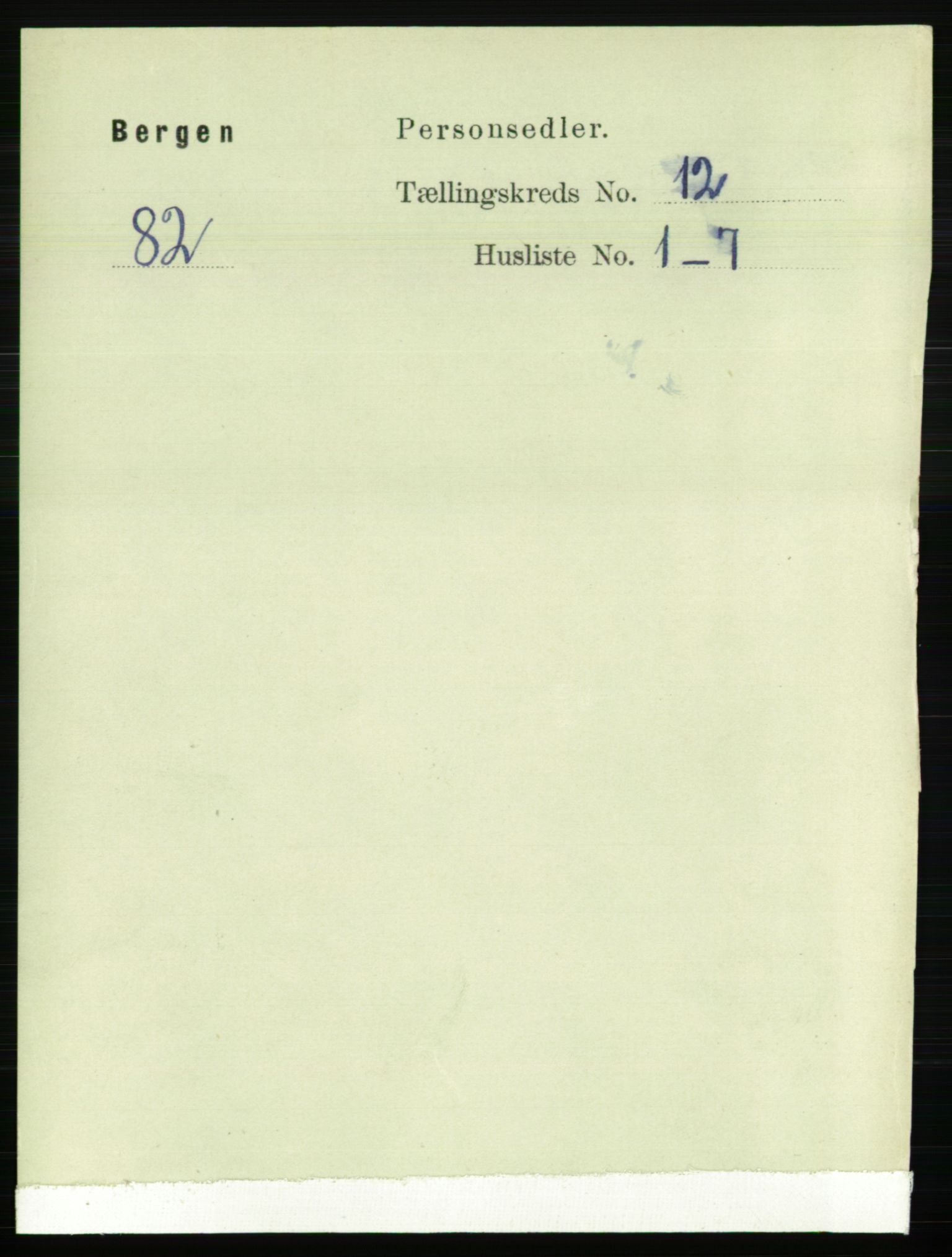 RA, 1891 Census for 1301 Bergen, 1891, p. 20872