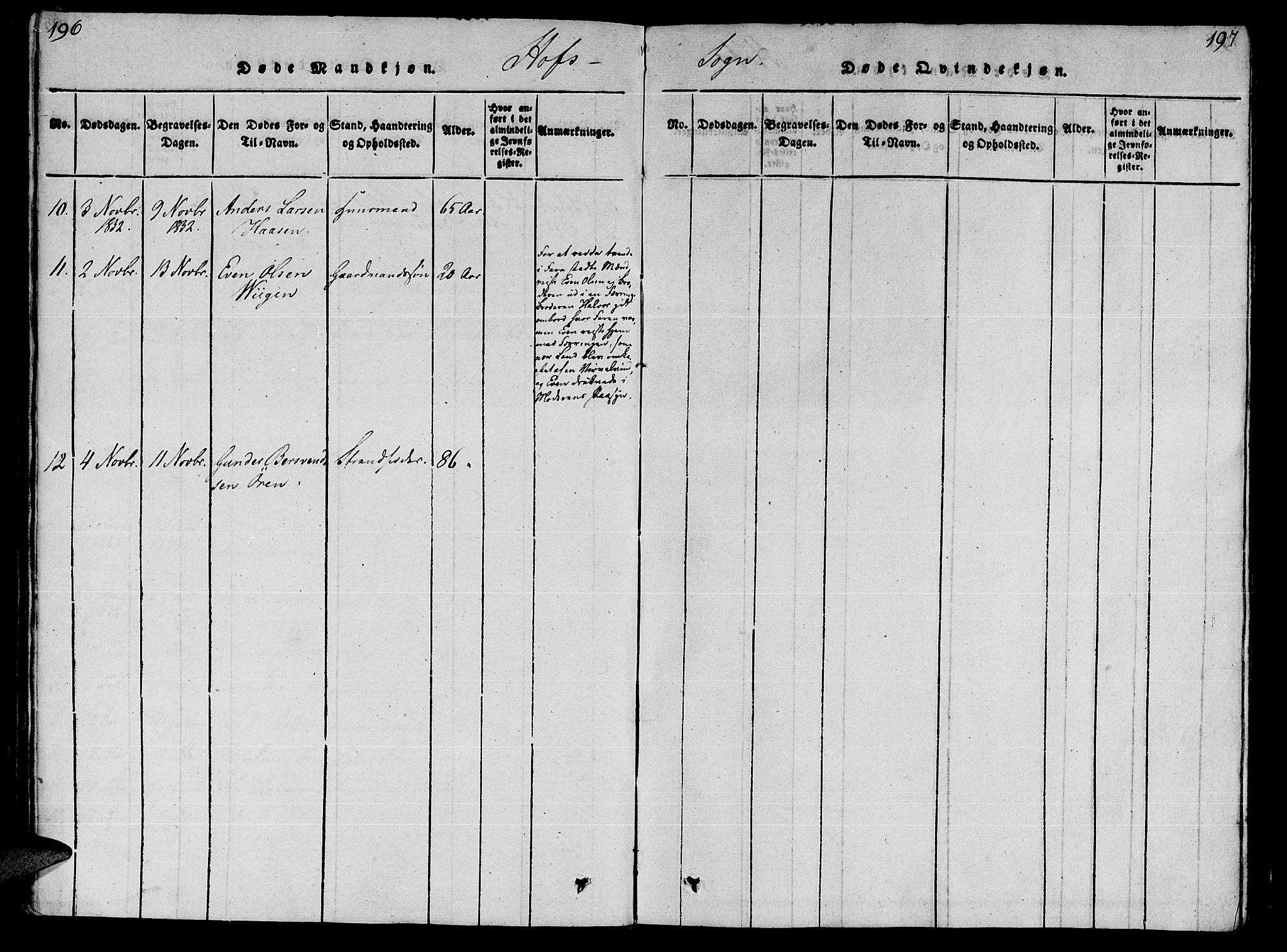 Ministerialprotokoller, klokkerbøker og fødselsregistre - Møre og Romsdal, SAT/A-1454/590/L1009: Parish register (official) no. 590A03 /1, 1819-1832, p. 196-197