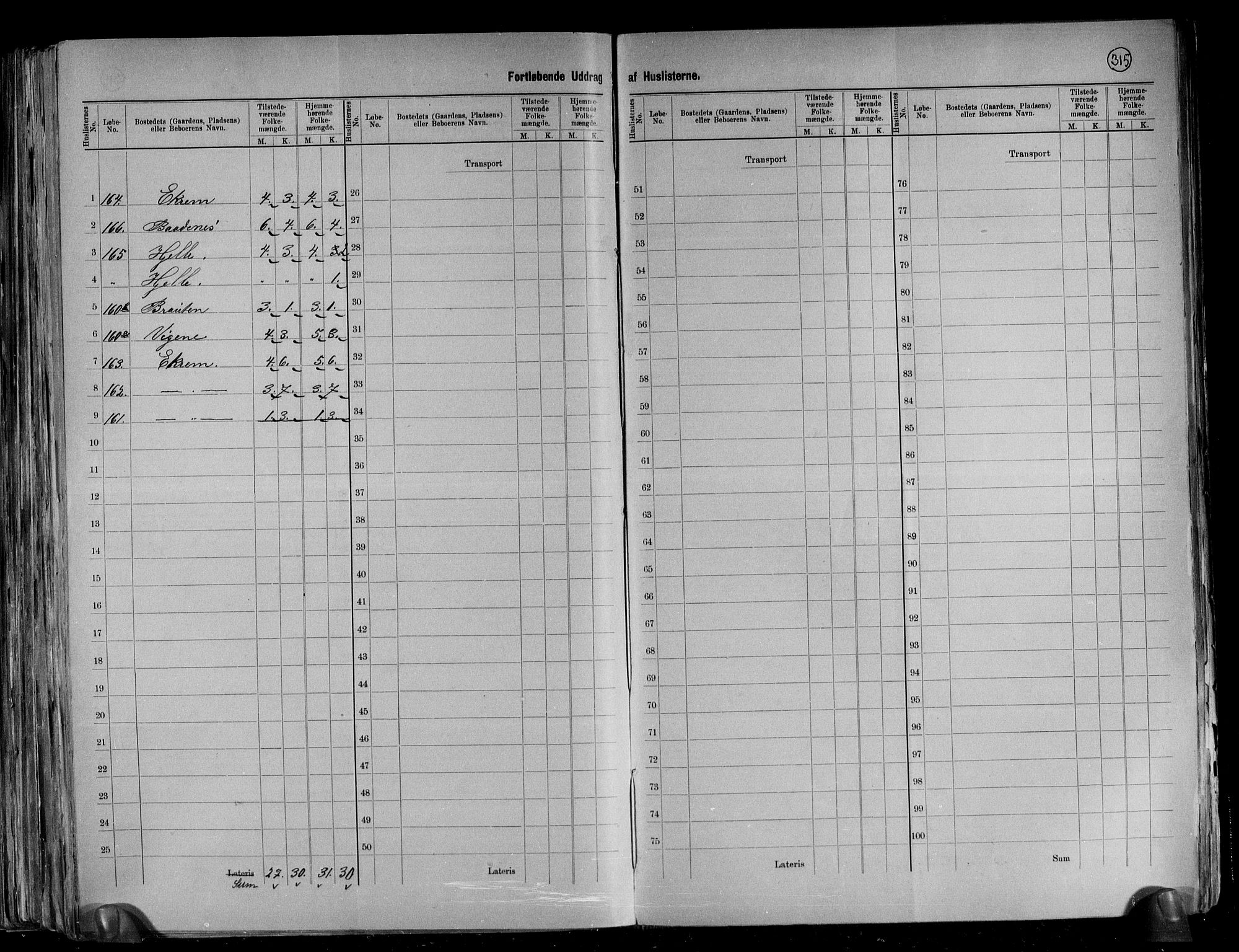 RA, 1891 census for 1531 Borgund, 1891, p. 26