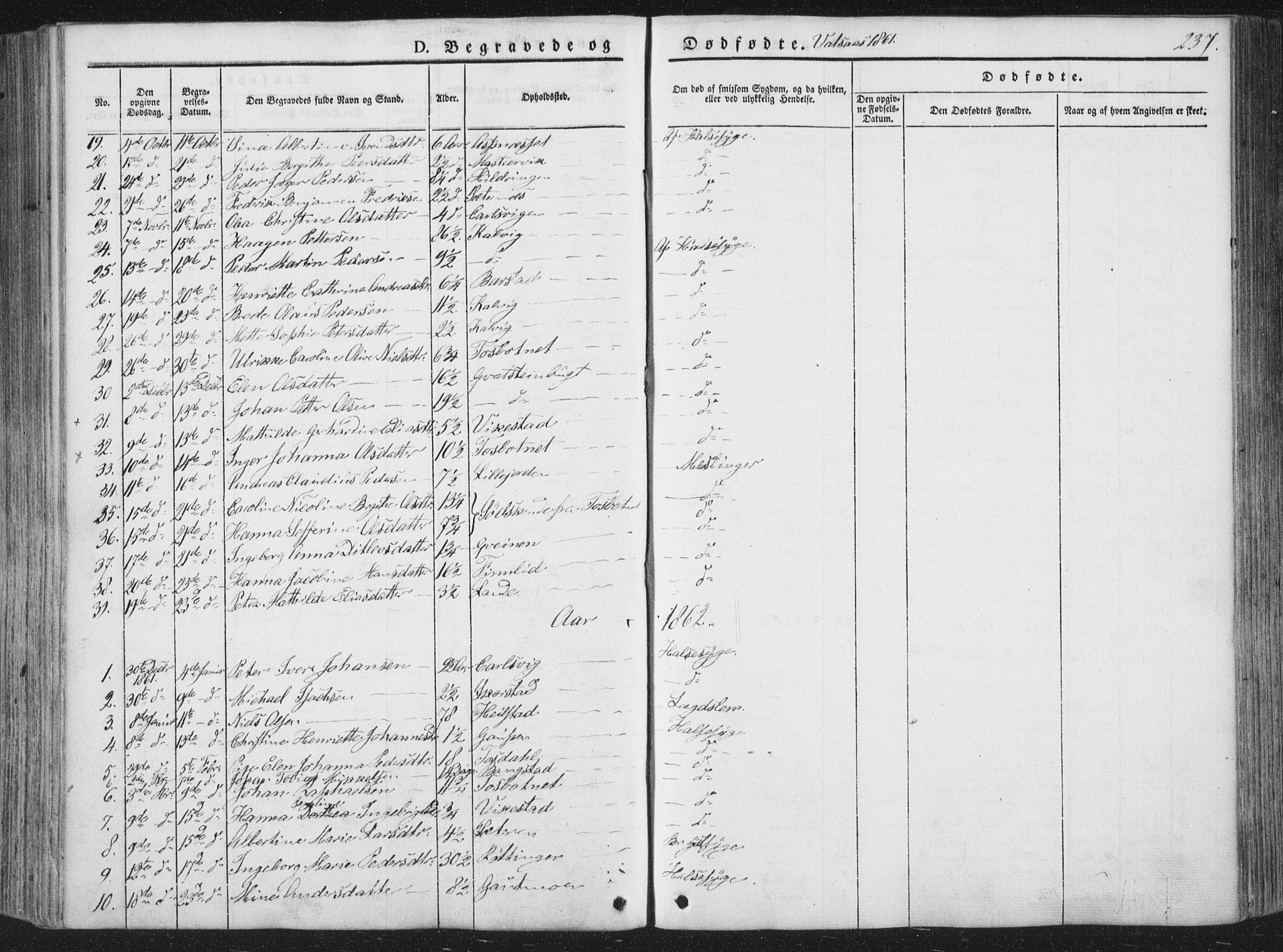 Ministerialprotokoller, klokkerbøker og fødselsregistre - Nordland, AV/SAT-A-1459/810/L0144: Parish register (official) no. 810A07 /1, 1841-1862, p. 237