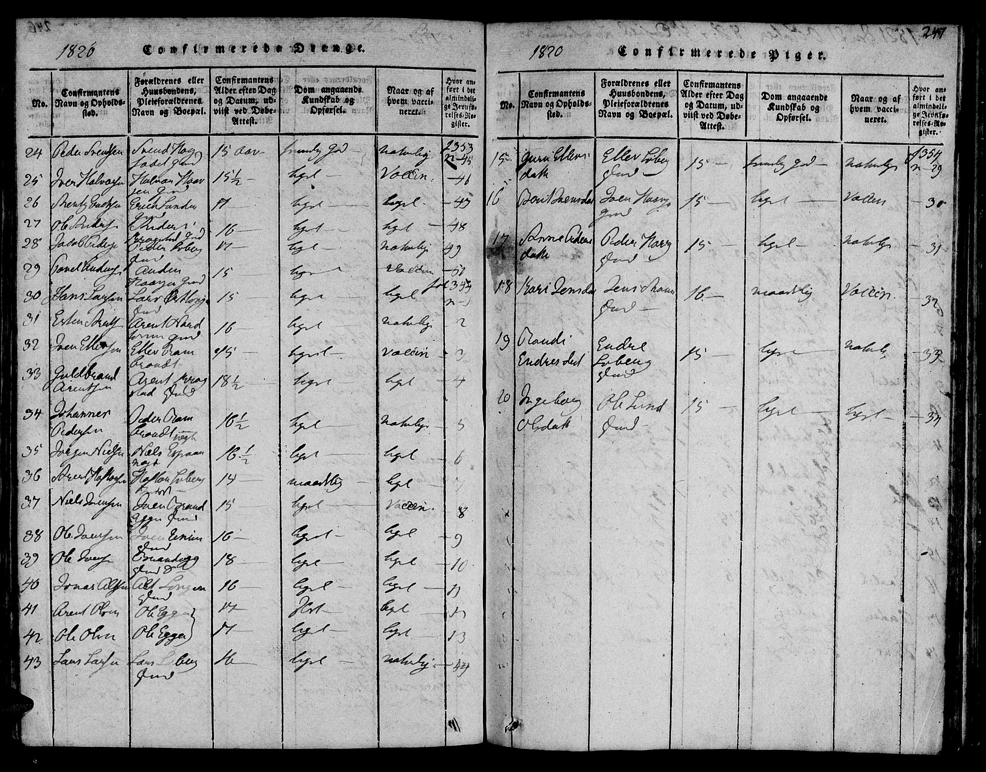 Ministerialprotokoller, klokkerbøker og fødselsregistre - Sør-Trøndelag, SAT/A-1456/692/L1102: Parish register (official) no. 692A02, 1816-1842, p. 247