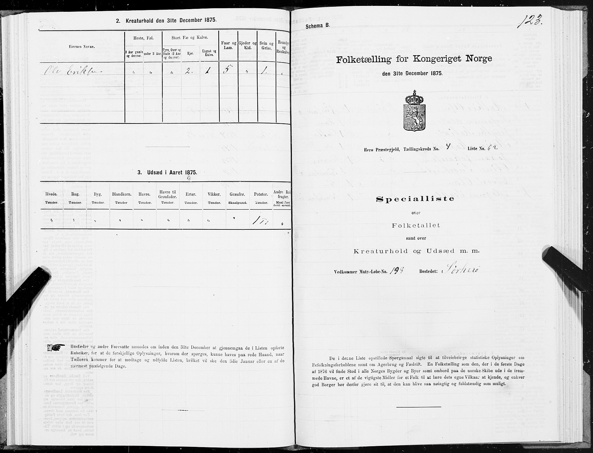 SAT, 1875 census for 1818P Herøy, 1875, p. 3123