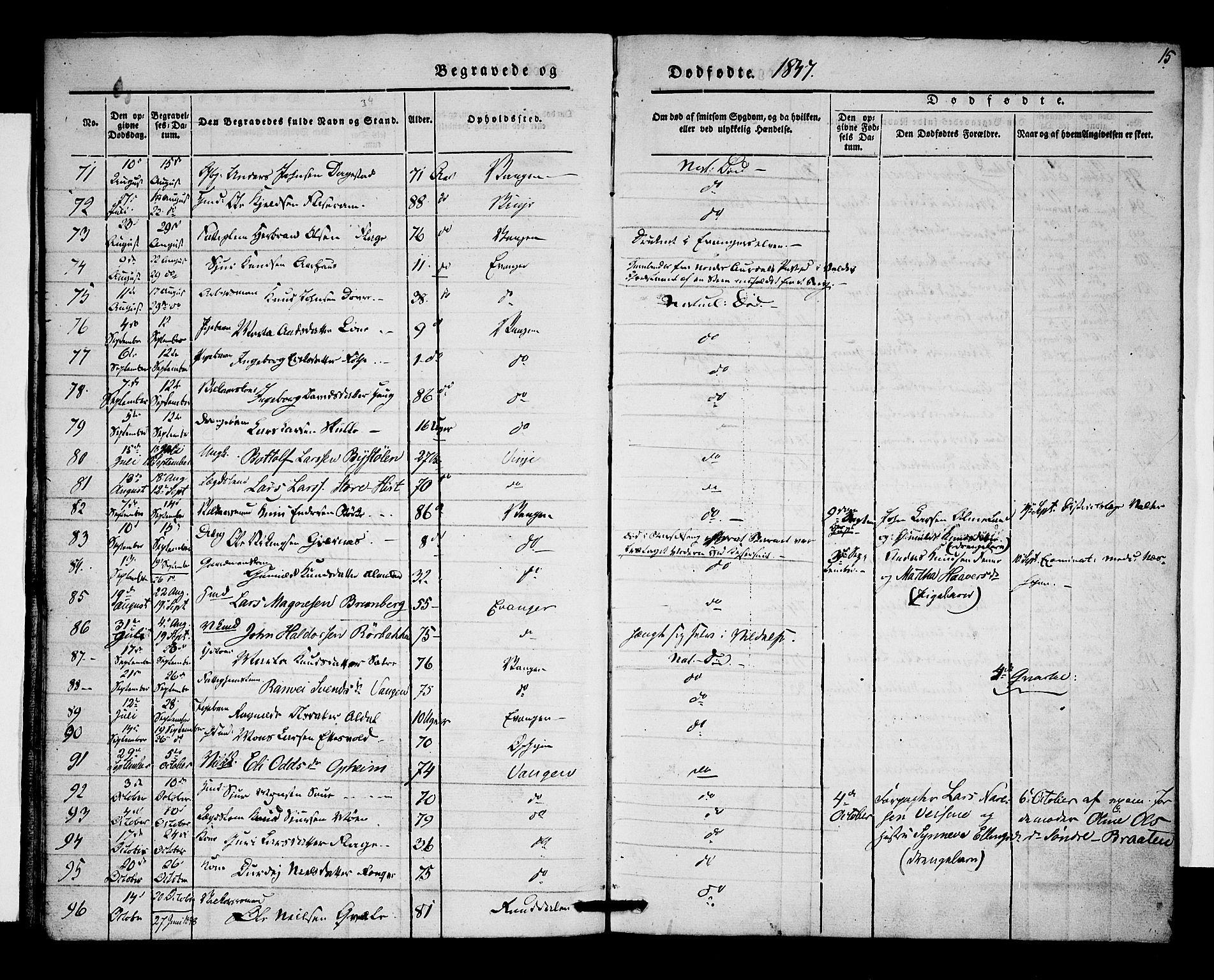 Voss sokneprestembete, AV/SAB-A-79001/H/Haa: Parish register (official) no. A 15, 1845-1855, p. 15