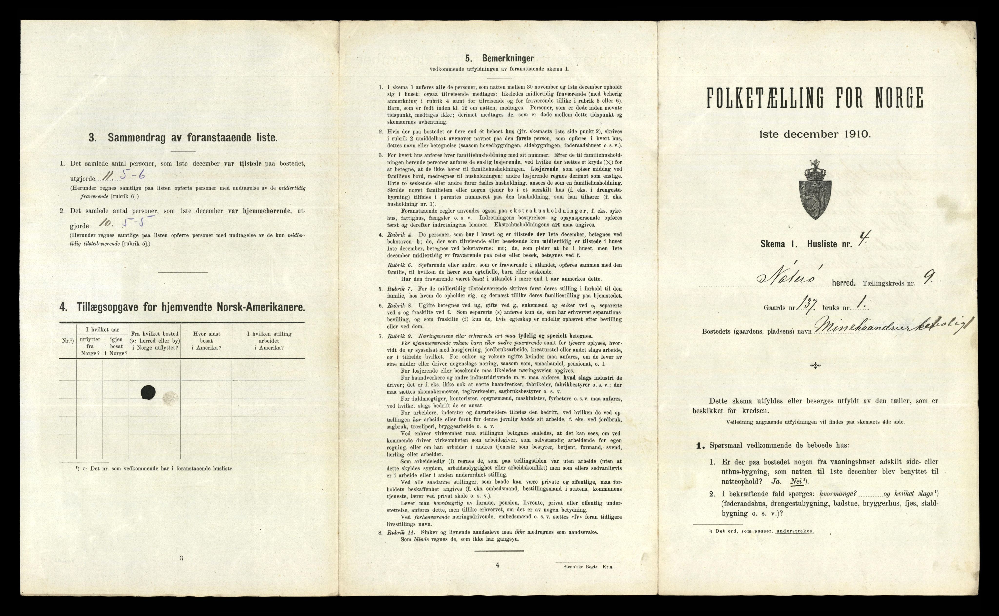 RA, 1910 census for Nøtterøy, 1910, p. 2466