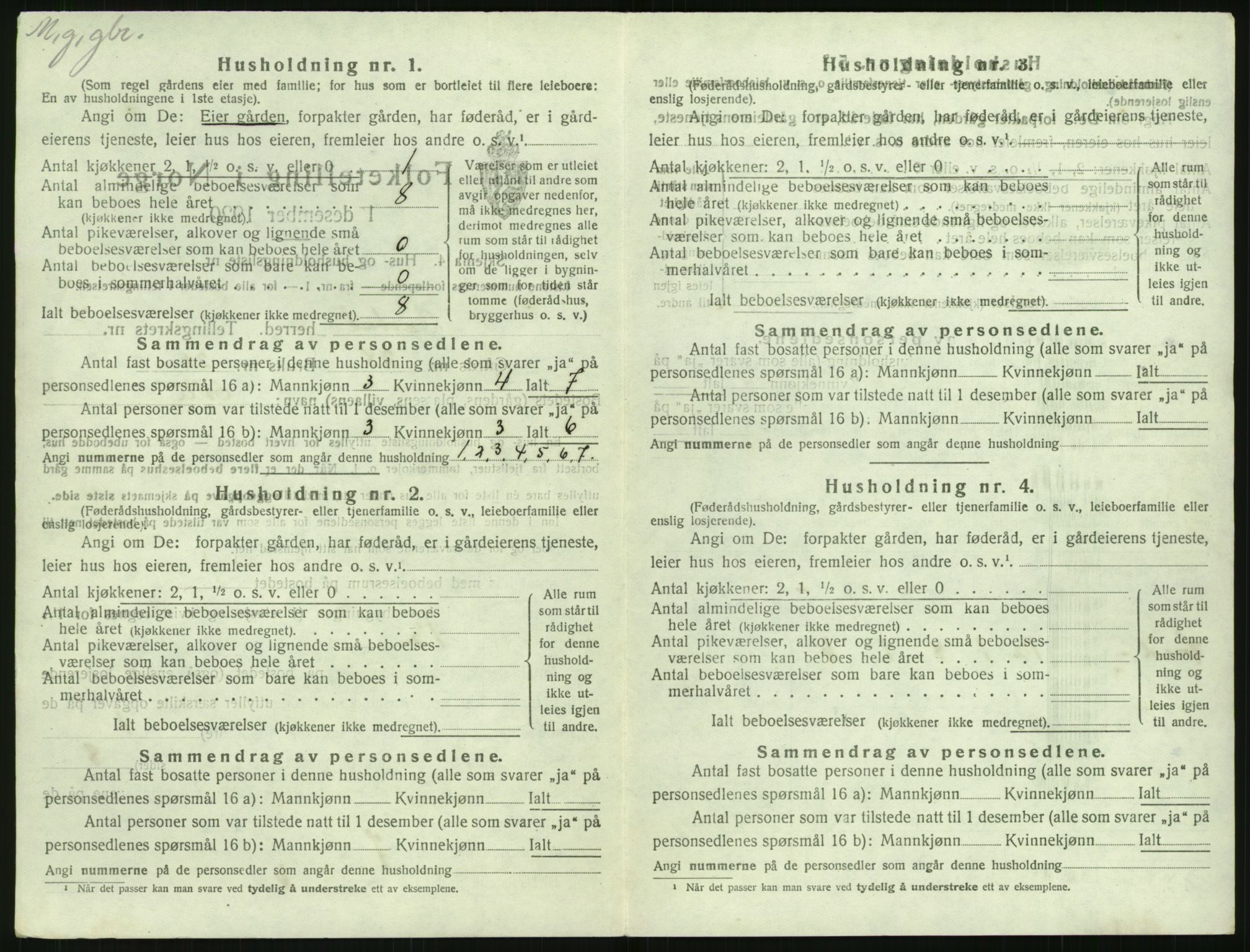 SAK, 1920 census for Øyestad, 1920, p. 641