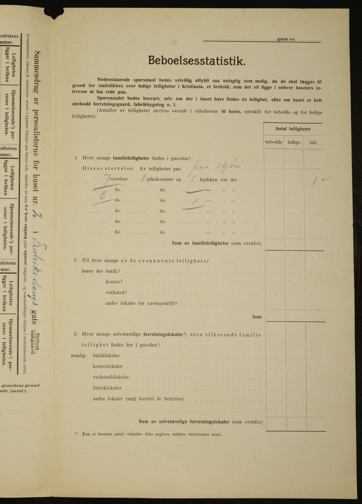 OBA, Municipal Census 1910 for Kristiania, 1910, p. 25044