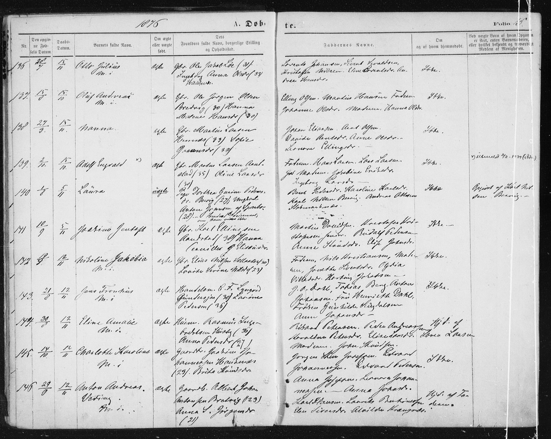 Ministerialprotokoller, klokkerbøker og fødselsregistre - Nordland, AV/SAT-A-1459/888/L1243: Parish register (official) no. 888A09, 1876-1879, p. 15