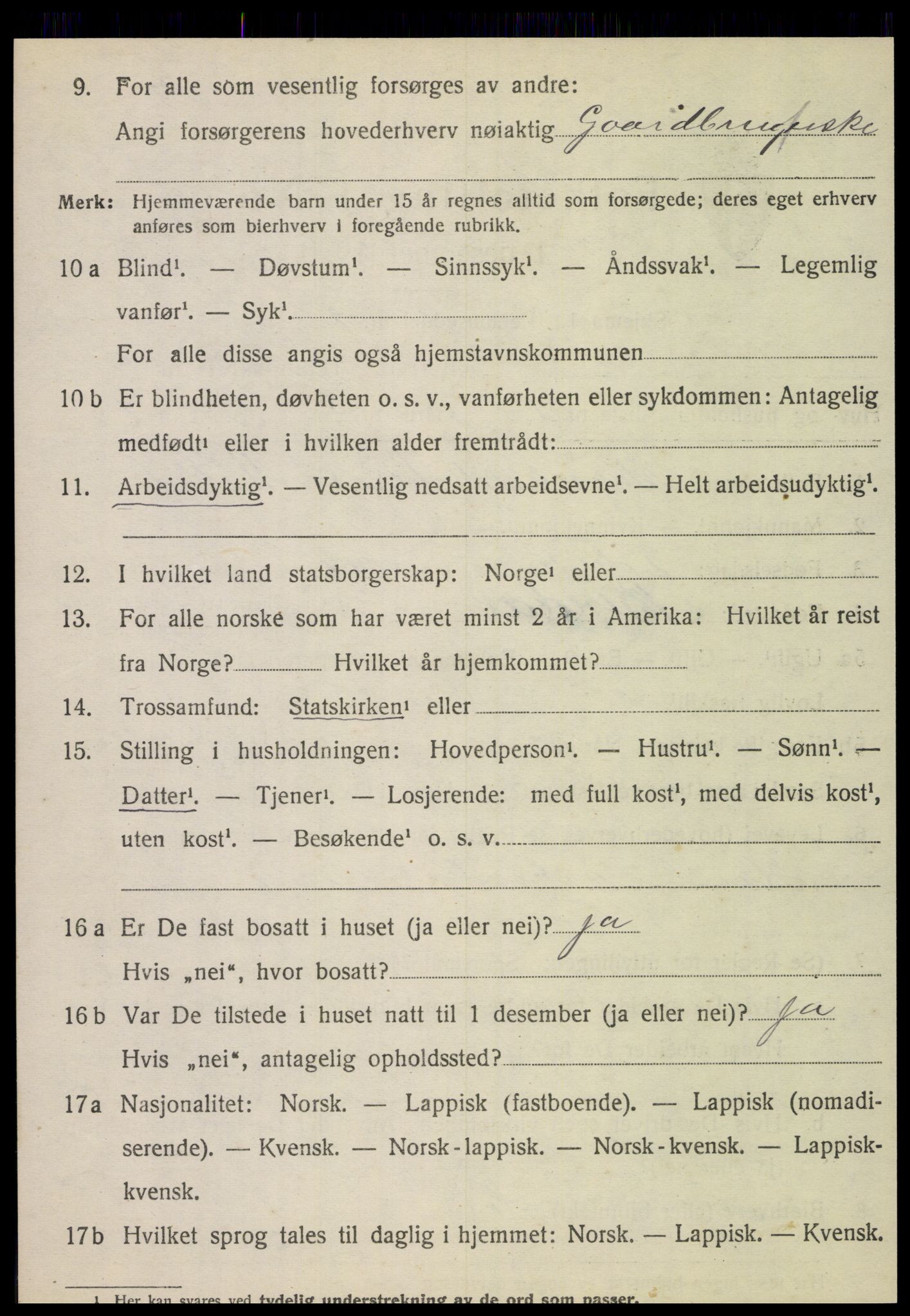 SAT, 1920 census for Bindal, 1920, p. 6354