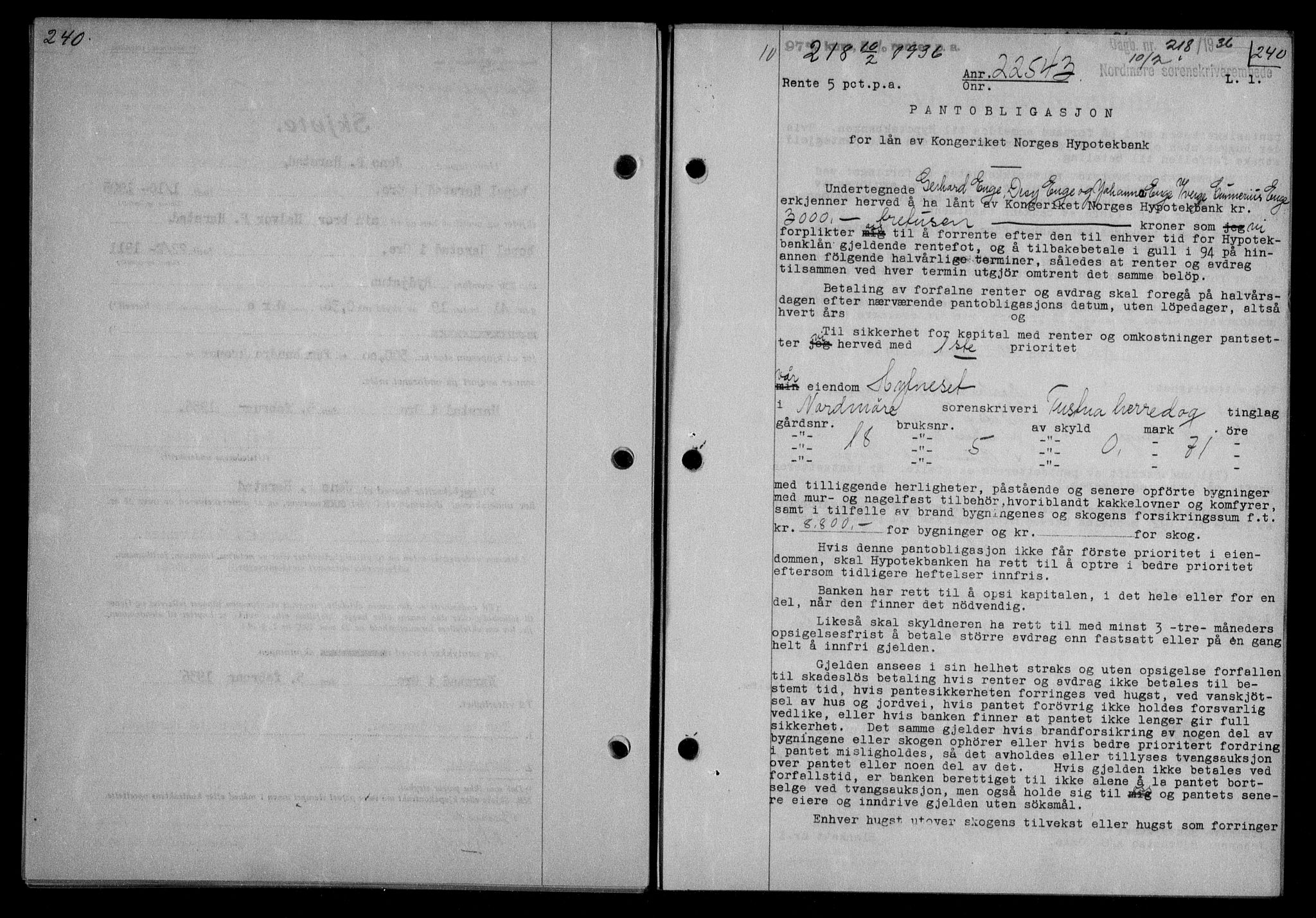 Nordmøre sorenskriveri, AV/SAT-A-4132/1/2/2Ca/L0087: Mortgage book no. 77, 1935-1936, Deed date: 10.02.1936