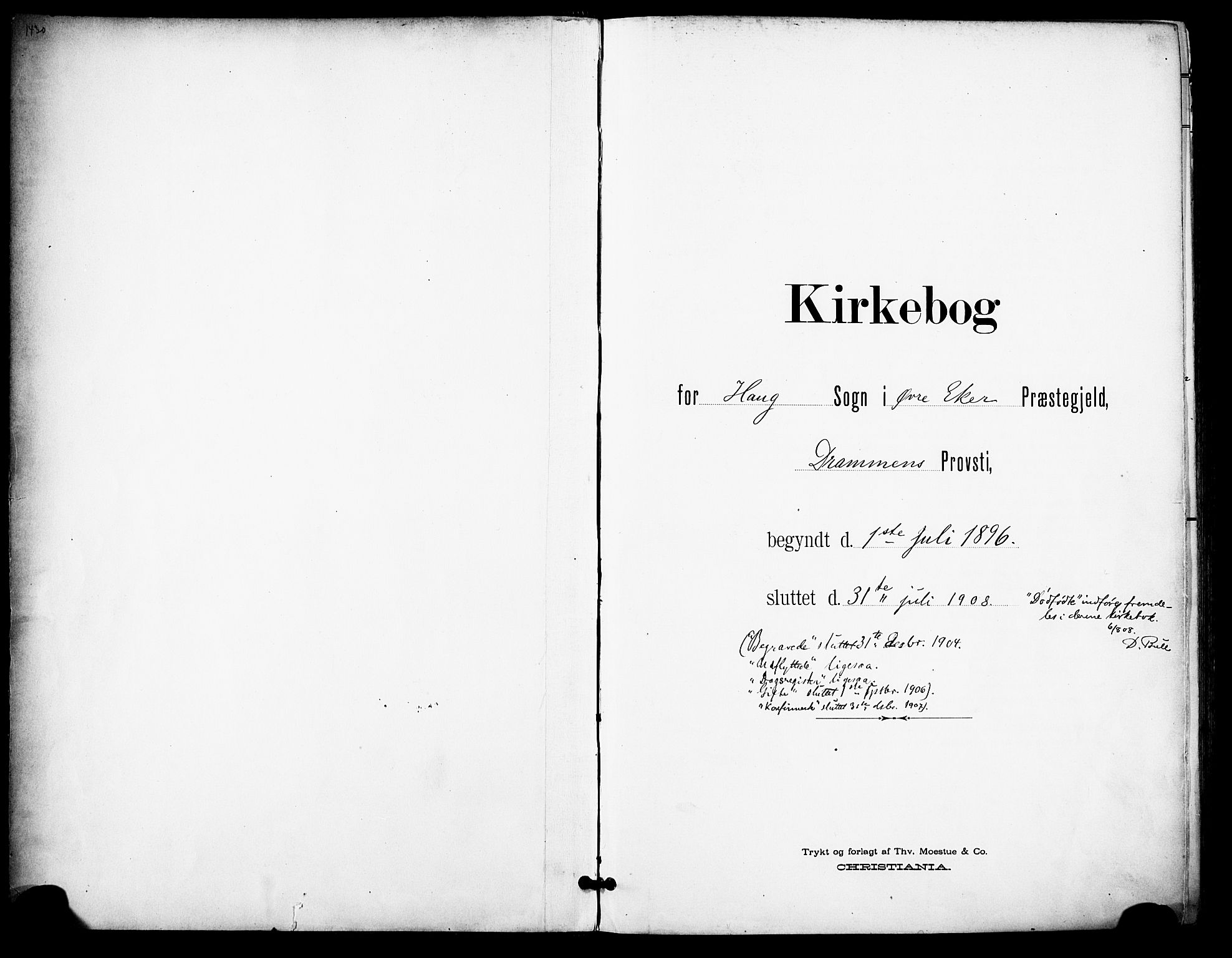 Eiker kirkebøker, AV/SAKO-A-4/F/Fb/L0003: Parish register (official) no. II 3, 1896-1942