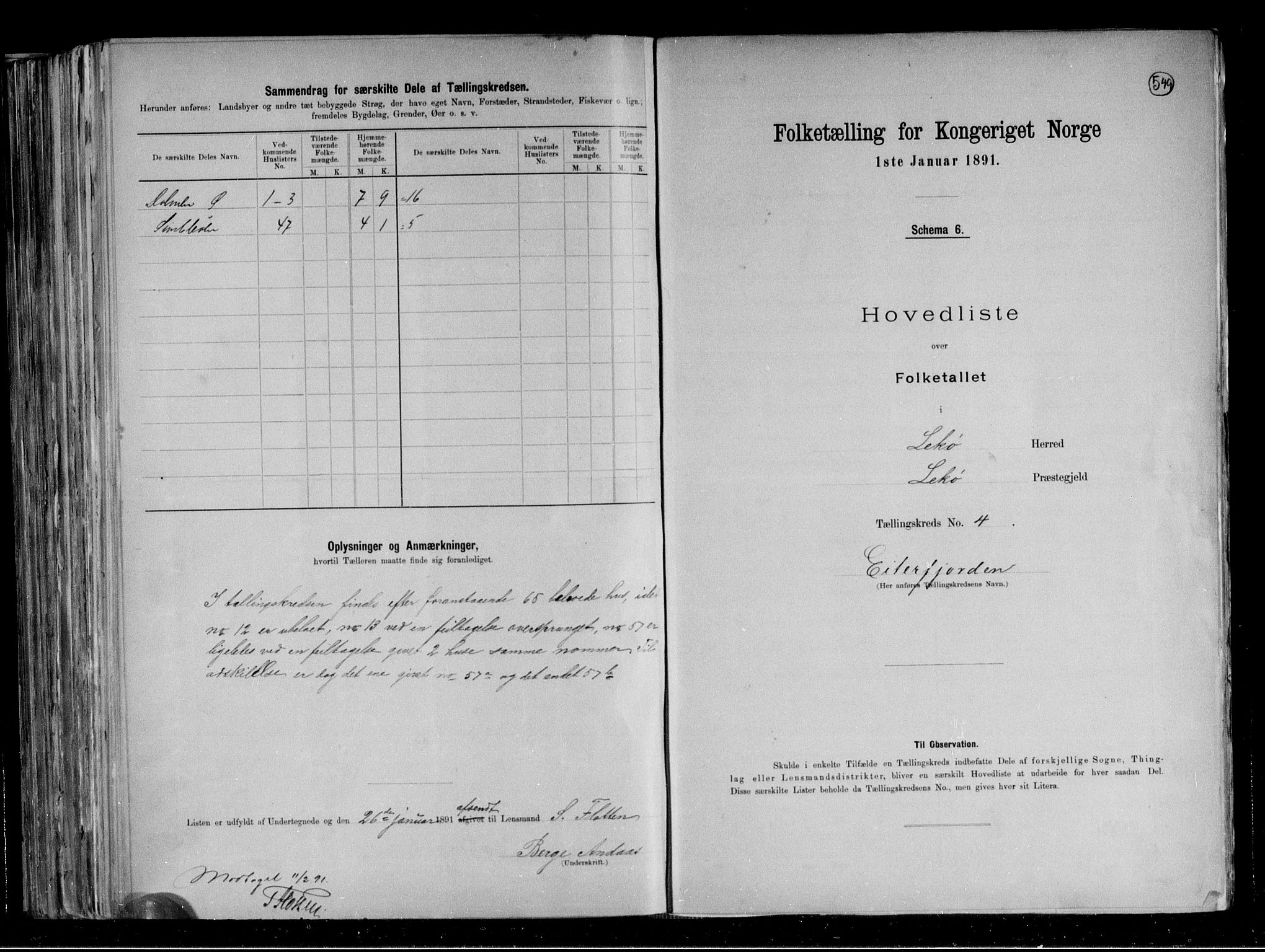 RA, 1891 census for 1755 Leka, 1891, p. 15