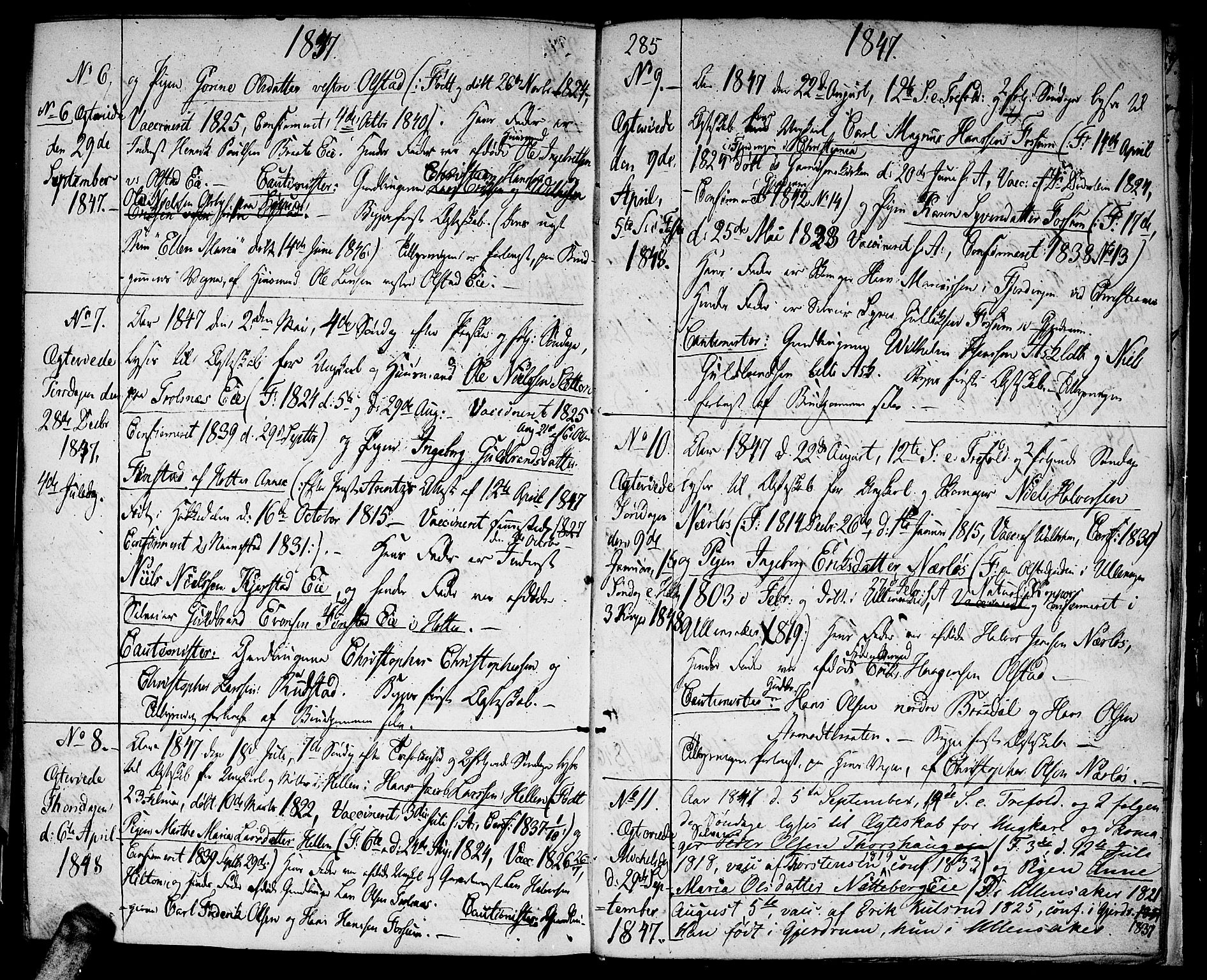 Gjerdrum prestekontor Kirkebøker, SAO/A-10412b/F/Fa/L0003: Parish register (official) no. I 3, 1798-1815, p. 285