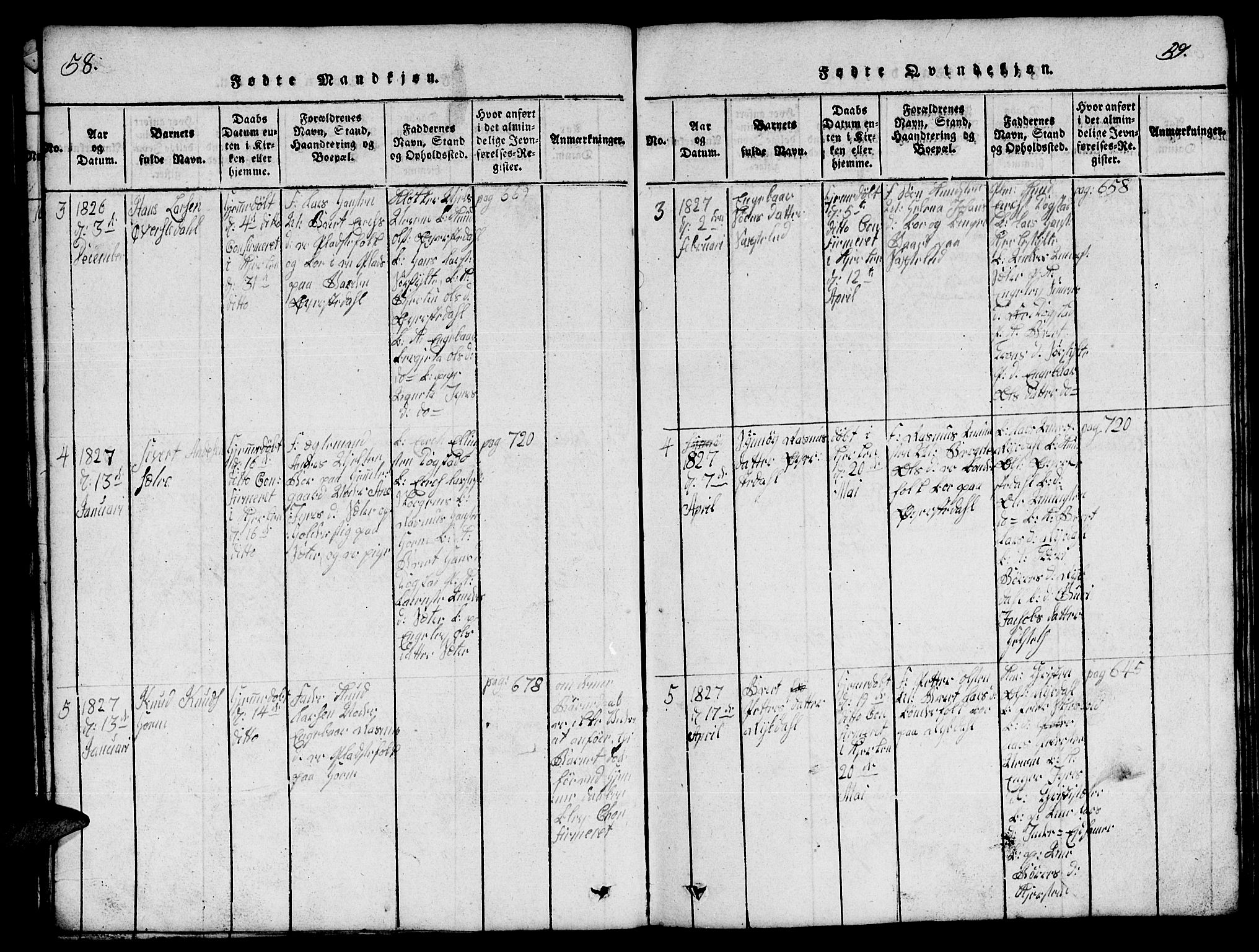 Ministerialprotokoller, klokkerbøker og fødselsregistre - Møre og Romsdal, SAT/A-1454/541/L0546: Parish register (copy) no. 541C01, 1818-1856, p. 58-59