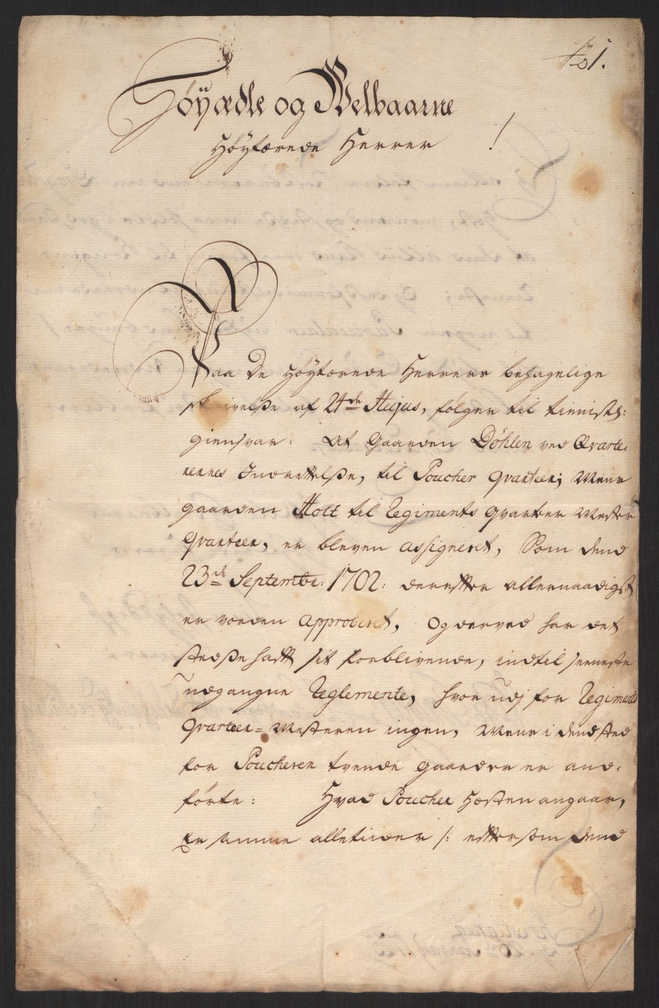 Kommanderende general (KG I) med Det norske krigsdirektorium, AV/RA-EA-5419/D/L0060: Stattholderens, stiftamtmenns og amtmenns brev, 1720-1730, p. 257