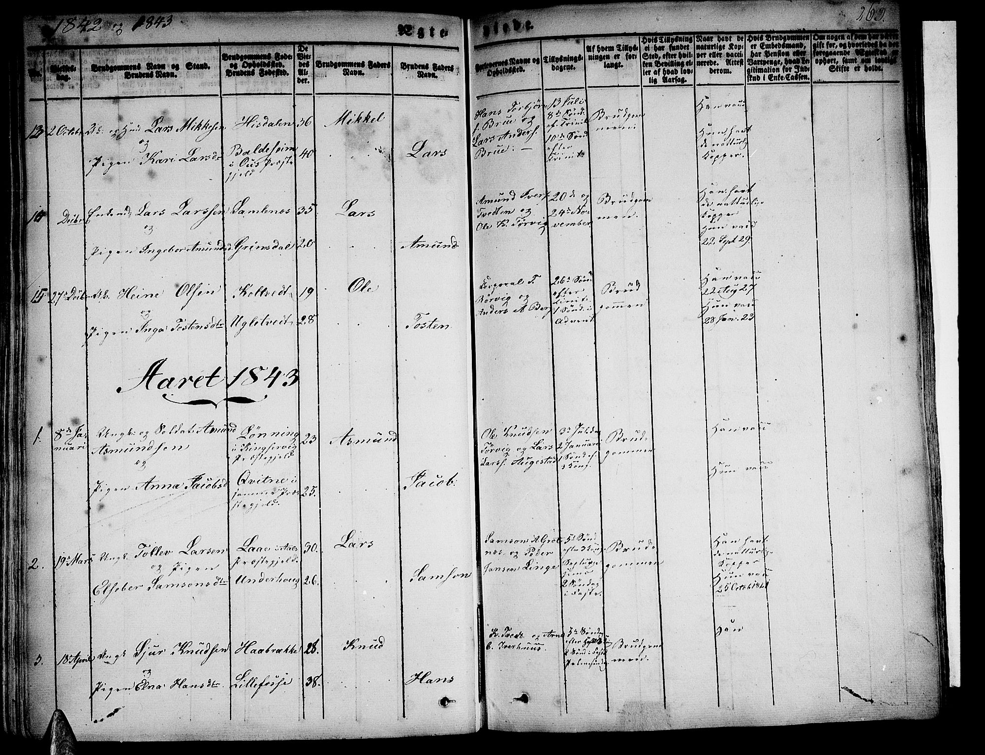 Strandebarm sokneprestembete, AV/SAB-A-78401/H/Haa: Parish register (official) no. A 6, 1826-1843, p. 263