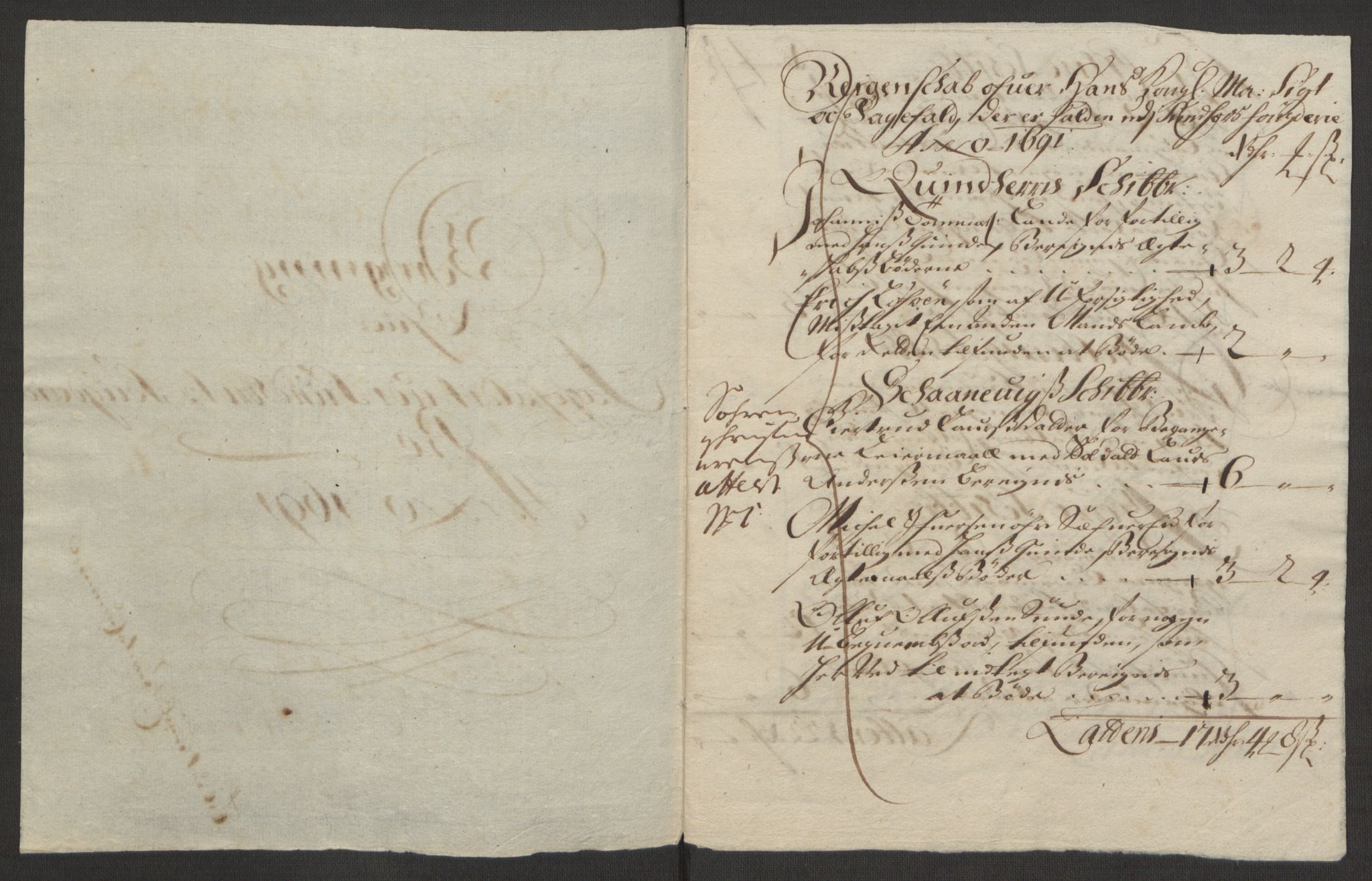 Rentekammeret inntil 1814, Reviderte regnskaper, Fogderegnskap, RA/EA-4092/R48/L2973: Fogderegnskap Sunnhordland og Hardanger, 1691-1692, p. 140