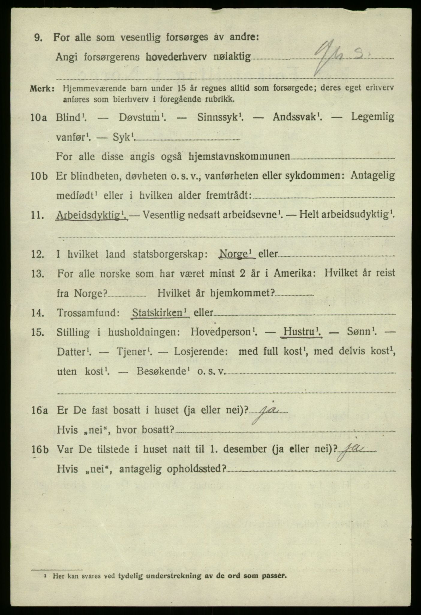 SAB, 1920 census for Manger, 1920, p. 7467