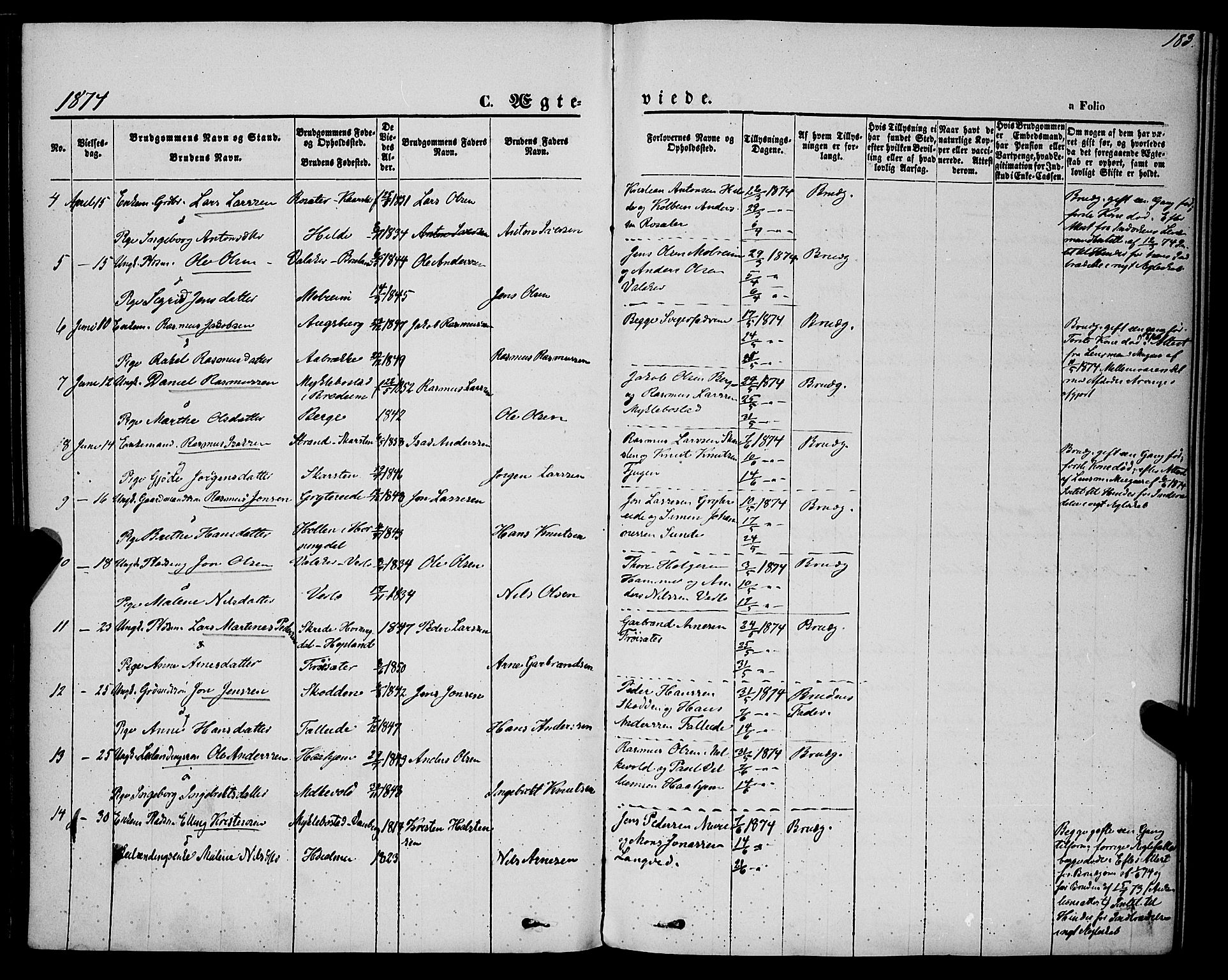 Innvik sokneprestembete, AV/SAB-A-80501: Parish register (official) no. A 6, 1865-1878, p. 183