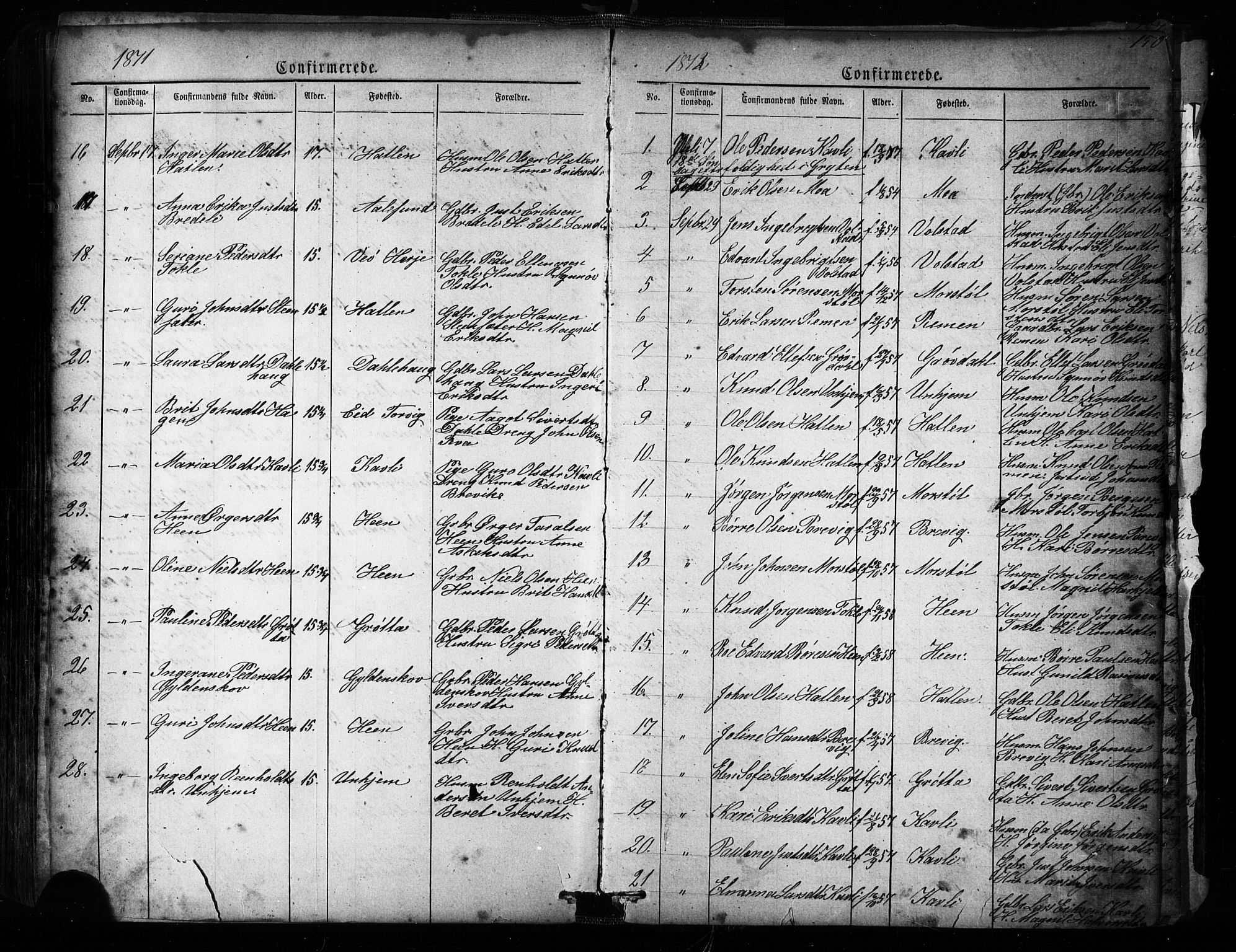 Ministerialprotokoller, klokkerbøker og fødselsregistre - Møre og Romsdal, SAT/A-1454/545/L0588: Parish register (copy) no. 545C02, 1867-1902, p. 150