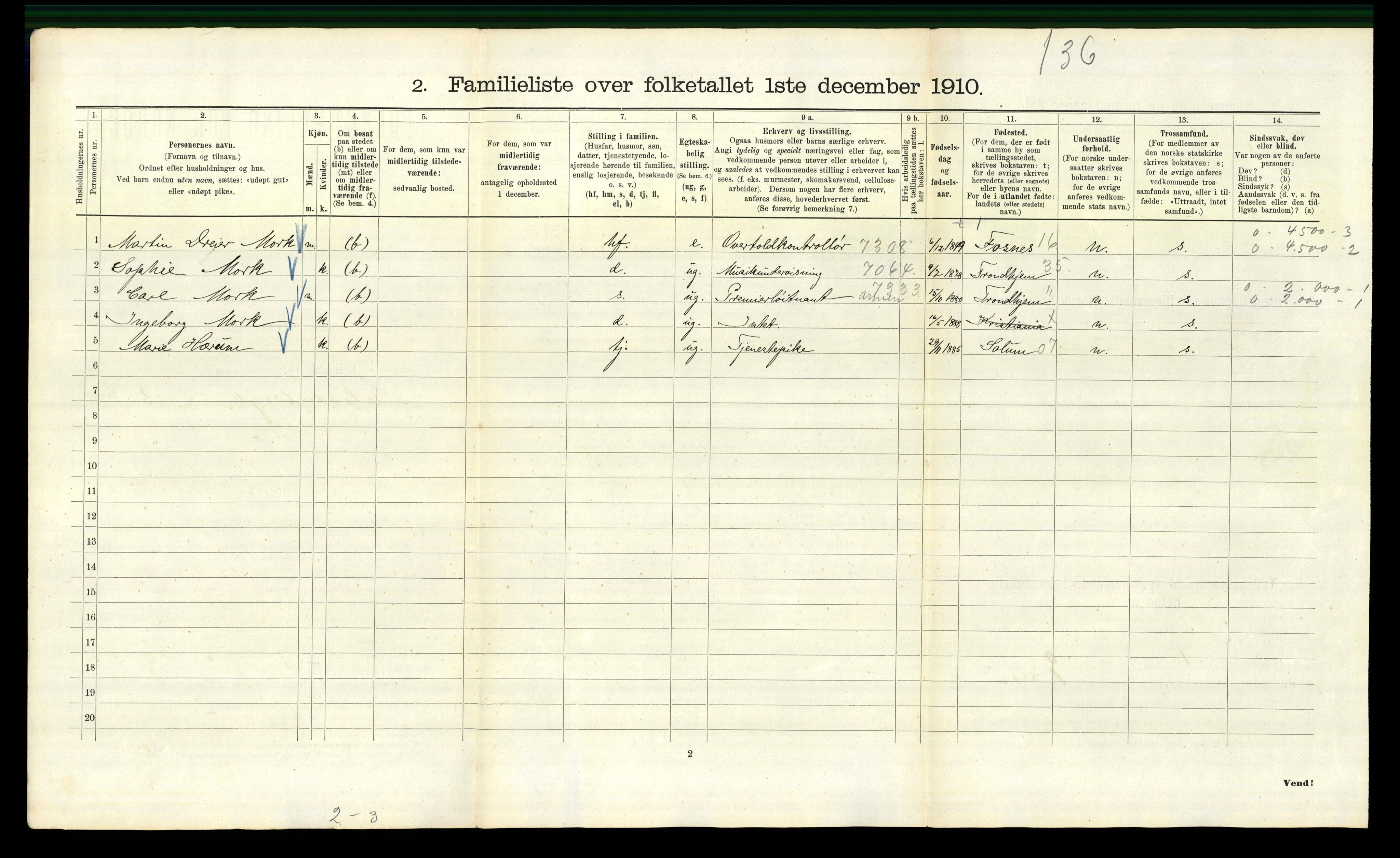 RA, 1910 census for Kristiania, 1910, p. 19568