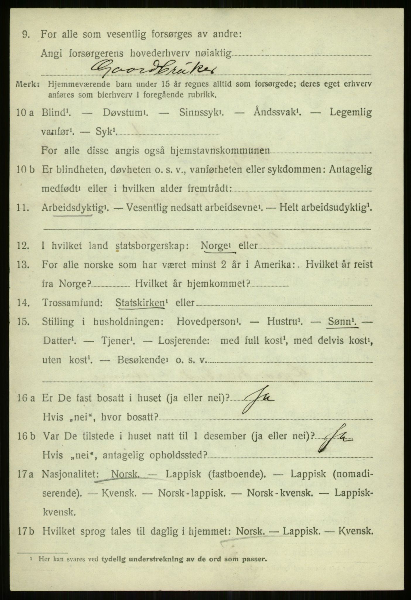 SATØ, 1920 census for Helgøy, 1920, p. 2499