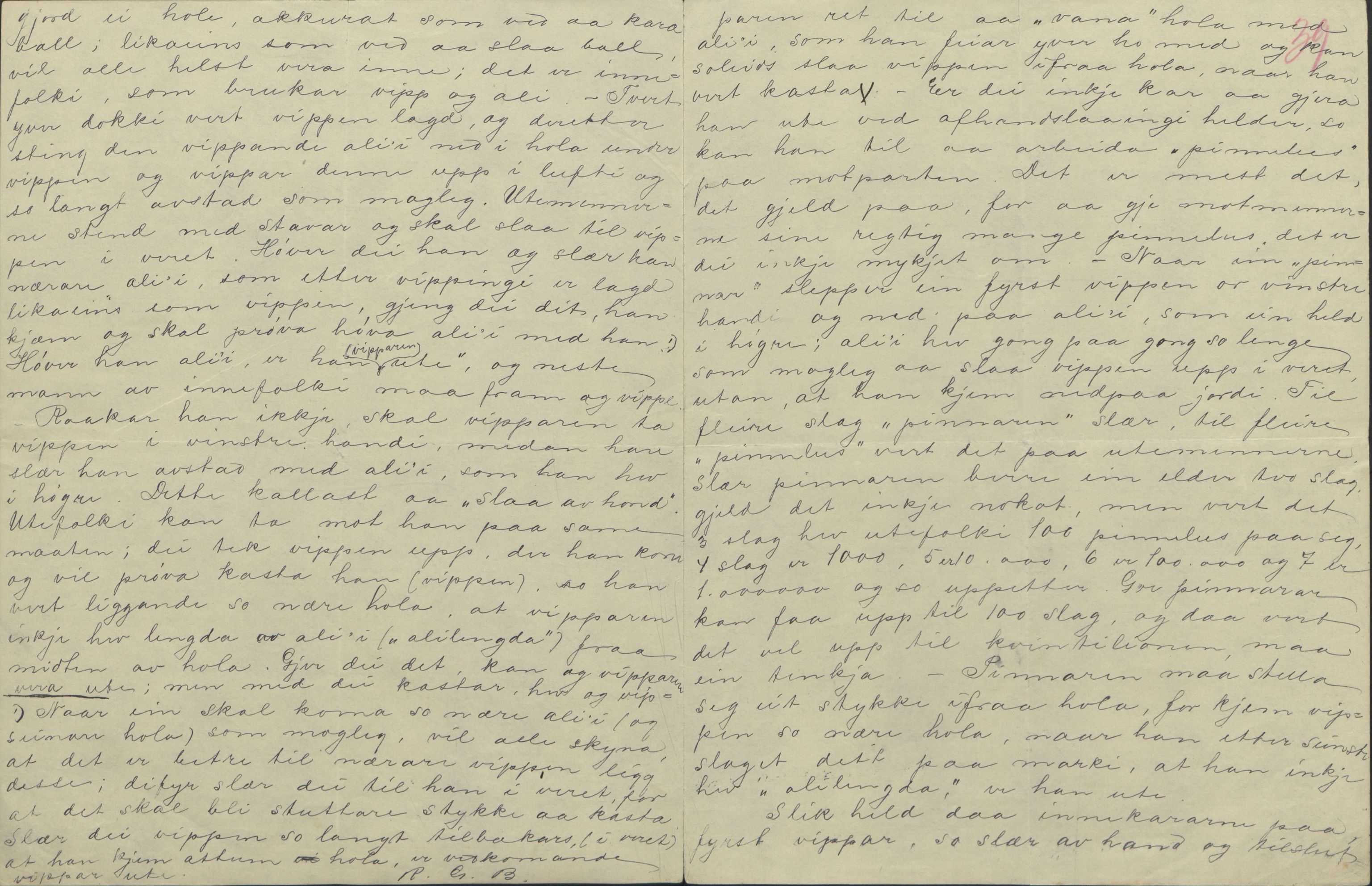 Rikard Berge, TEMU/TGM-A-1003/F/L0004/0053: 101-159 / 157 Manuskript, notatar, brev o.a. Nokre leiker, manuskript, 1906-1908, p. 38-39