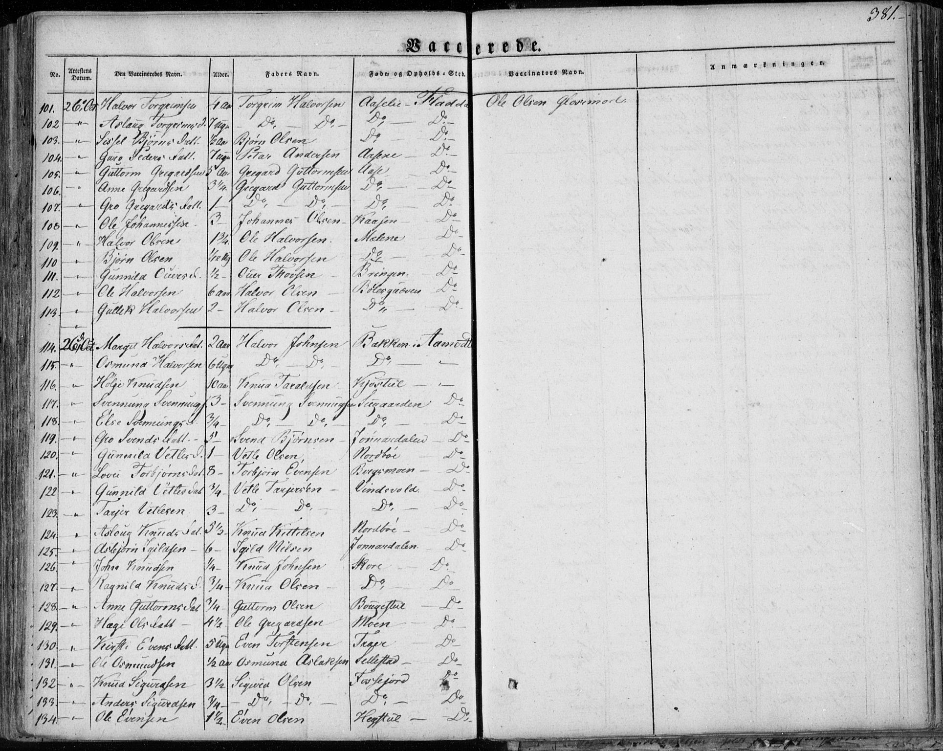 Seljord kirkebøker, SAKO/A-20/F/Fa/L0011: Parish register (official) no. I 11, 1831-1849, p. 381