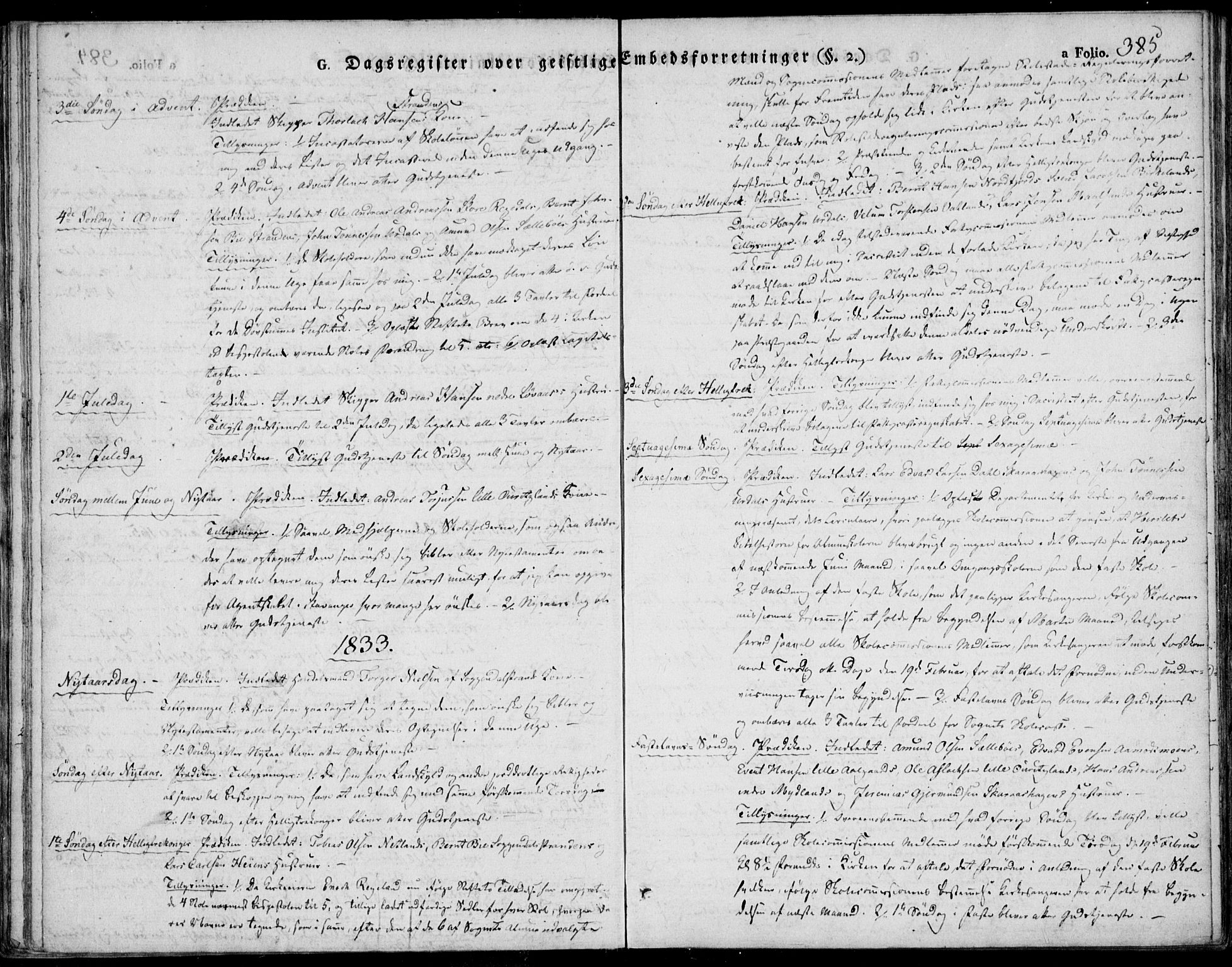 Sokndal sokneprestkontor, SAST/A-101808: Parish register (official) no. A 7.2, 1826-1842, p. 385