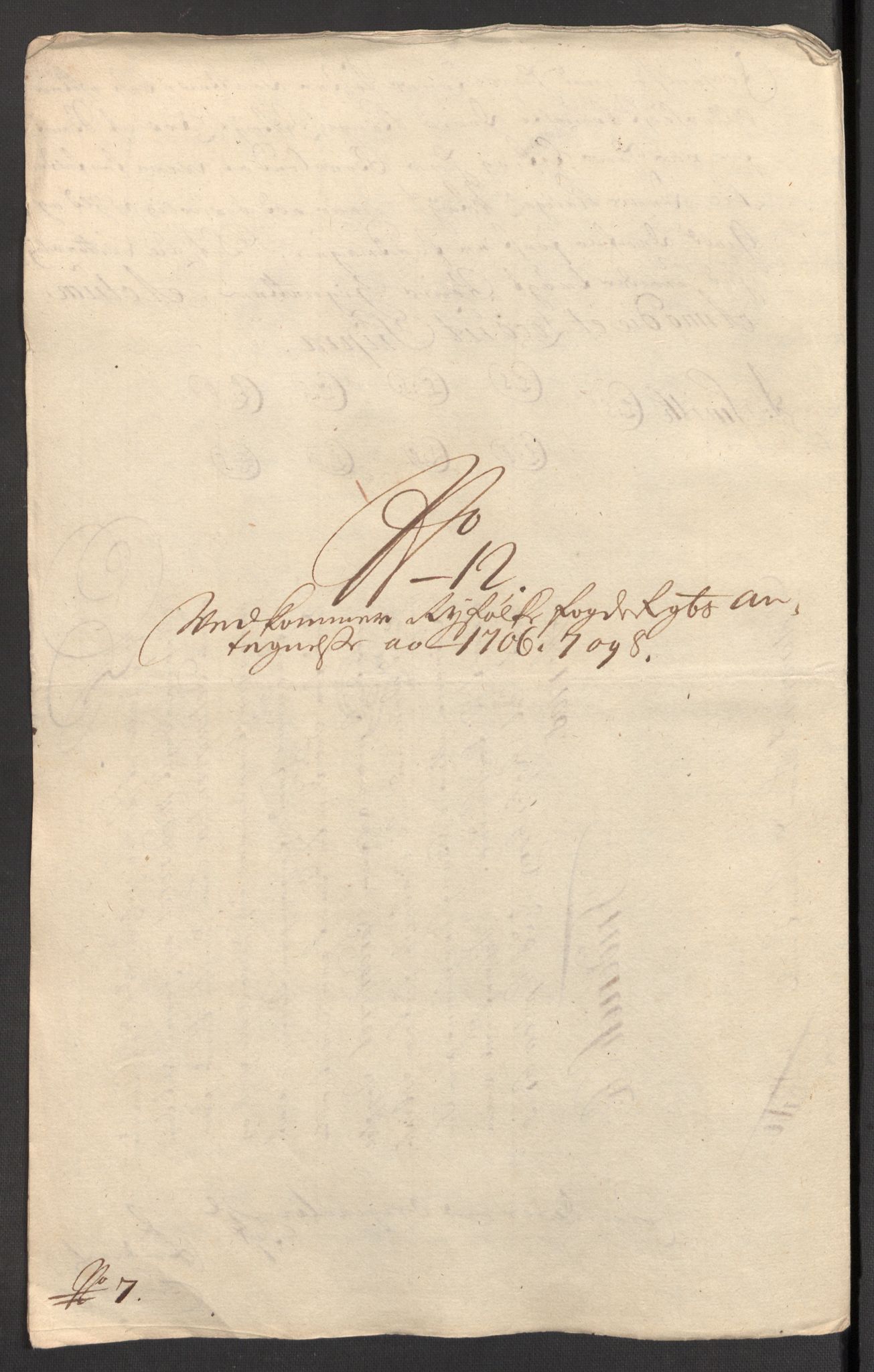 Rentekammeret inntil 1814, Reviderte regnskaper, Fogderegnskap, AV/RA-EA-4092/R47/L2861: Fogderegnskap Ryfylke, 1706-1709, p. 314