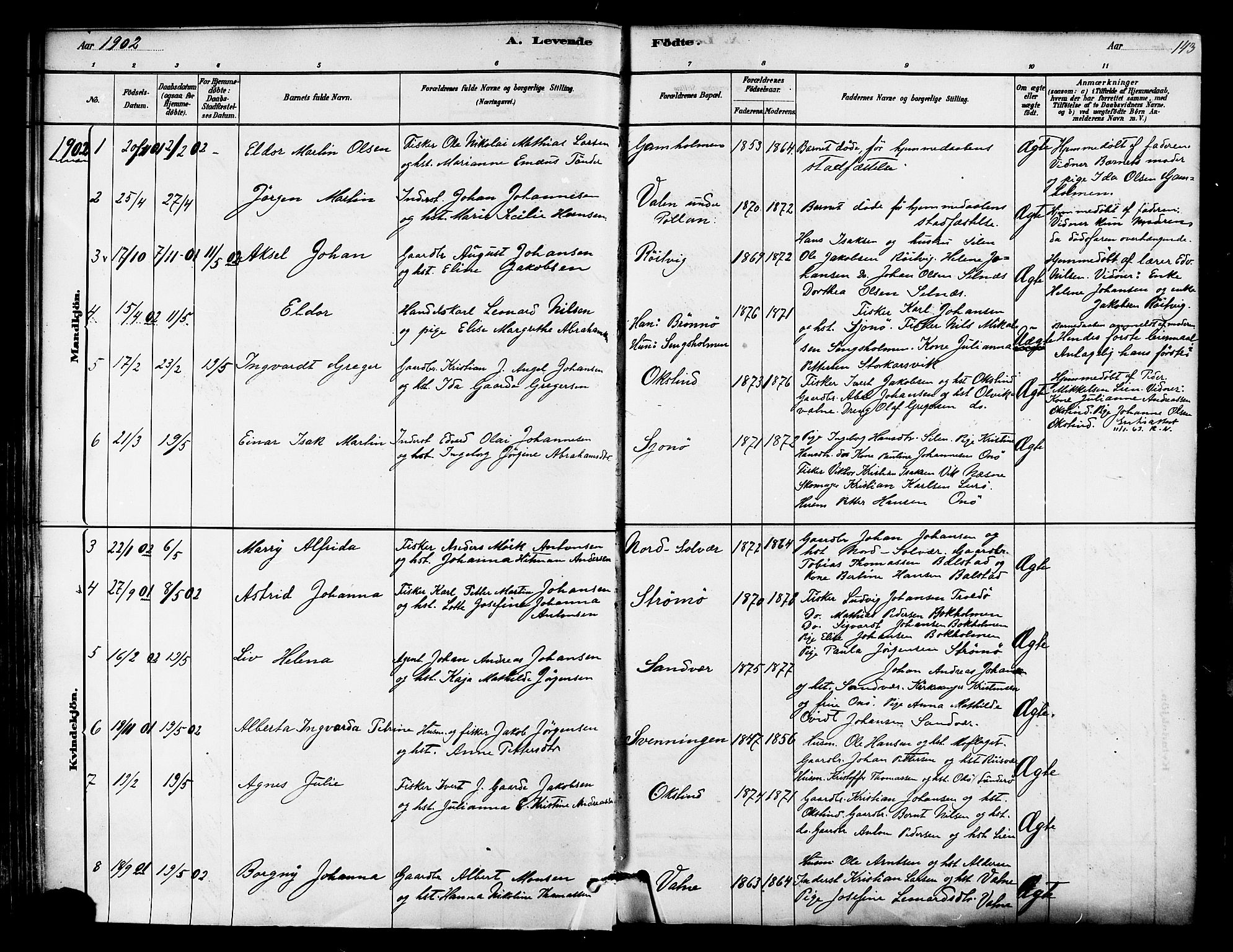 Ministerialprotokoller, klokkerbøker og fødselsregistre - Nordland, AV/SAT-A-1459/839/L0568: Parish register (official) no. 839A05, 1880-1902, p. 143