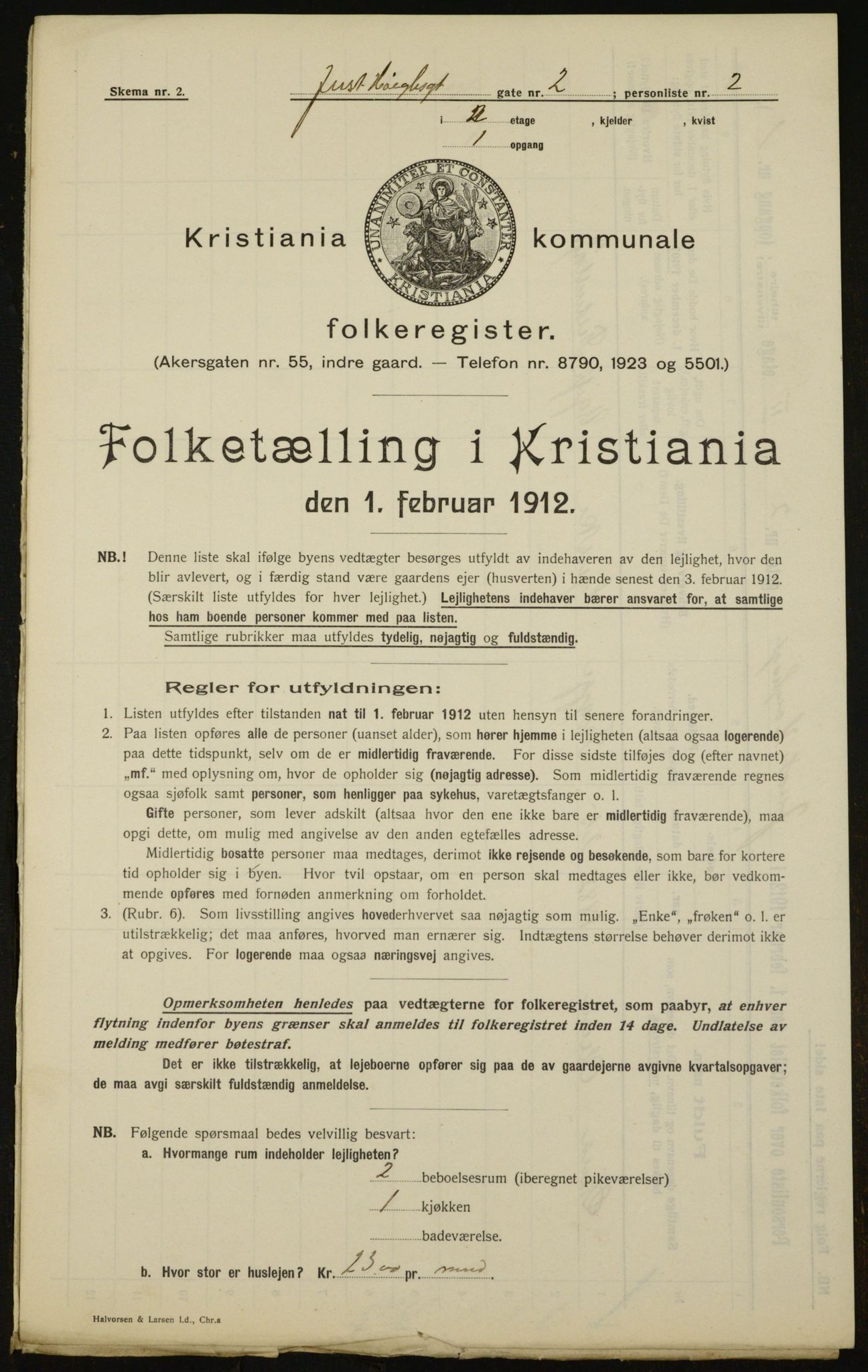 OBA, Municipal Census 1912 for Kristiania, 1912, p. 47981