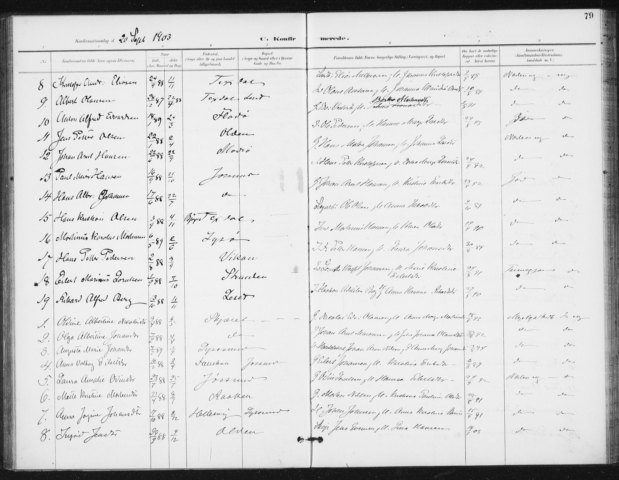 Ministerialprotokoller, klokkerbøker og fødselsregistre - Sør-Trøndelag, SAT/A-1456/654/L0664: Parish register (official) no. 654A02, 1895-1907, p. 79