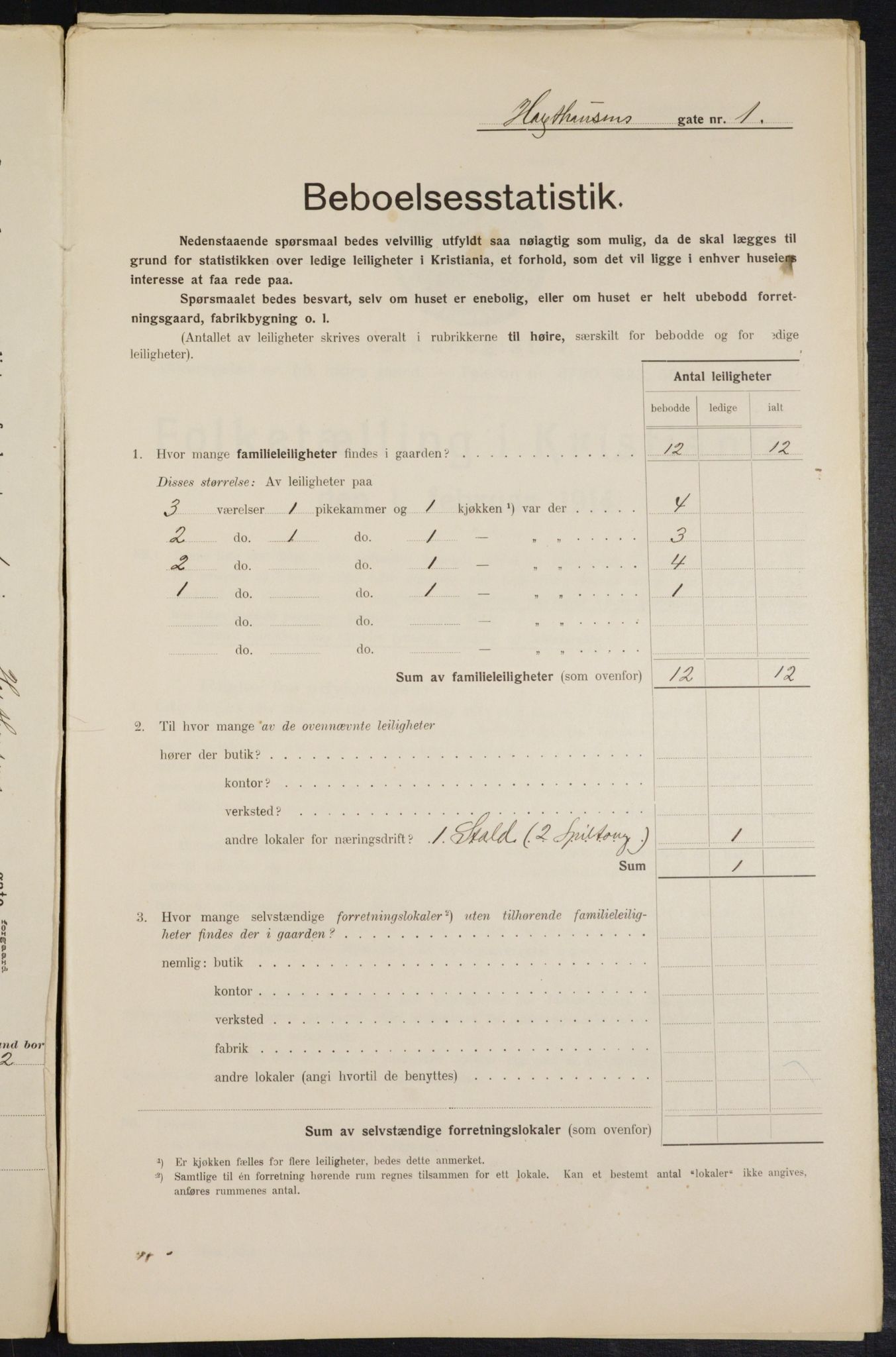 OBA, Municipal Census 1914 for Kristiania, 1914, p. 35560