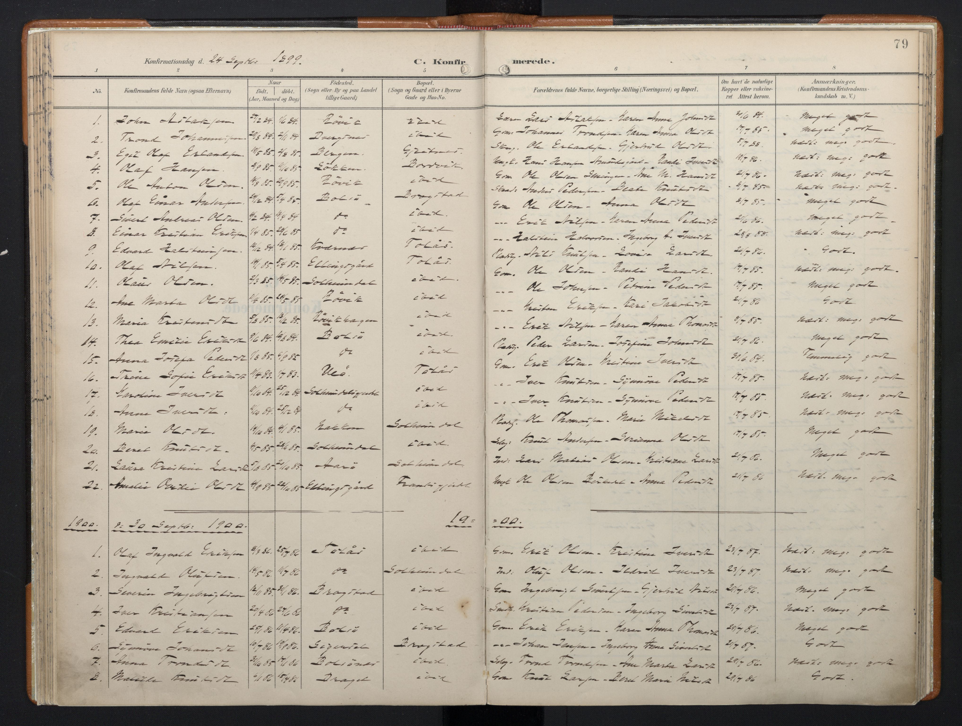 Ministerialprotokoller, klokkerbøker og fødselsregistre - Møre og Romsdal, AV/SAT-A-1454/556/L0676: Parish register (official) no. 556A01, 1899-1966, p. 79