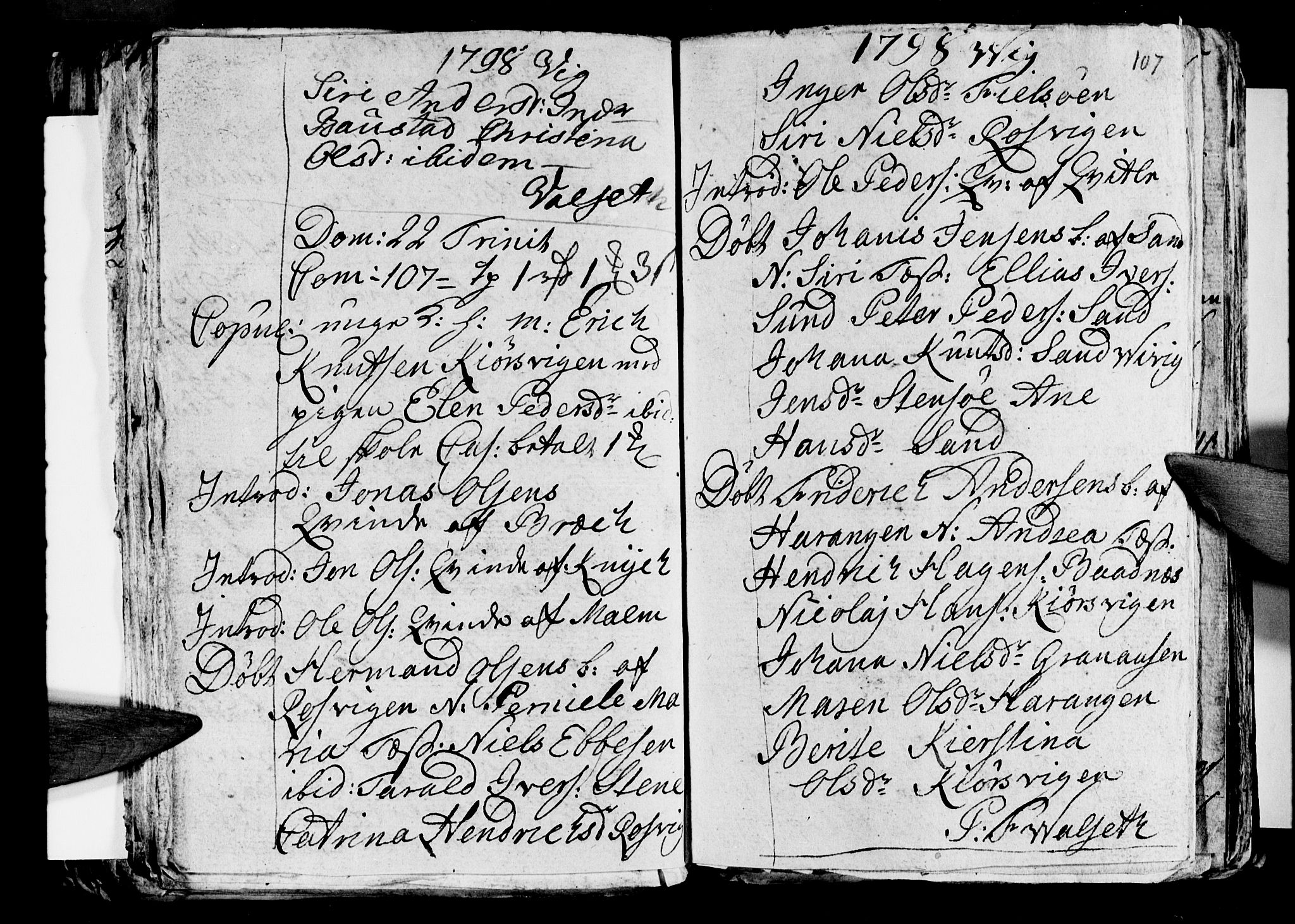 Ministerialprotokoller, klokkerbøker og fødselsregistre - Nordland, AV/SAT-A-1459/812/L0184: Parish register (copy) no. 812C02, 1793-1809, p. 107