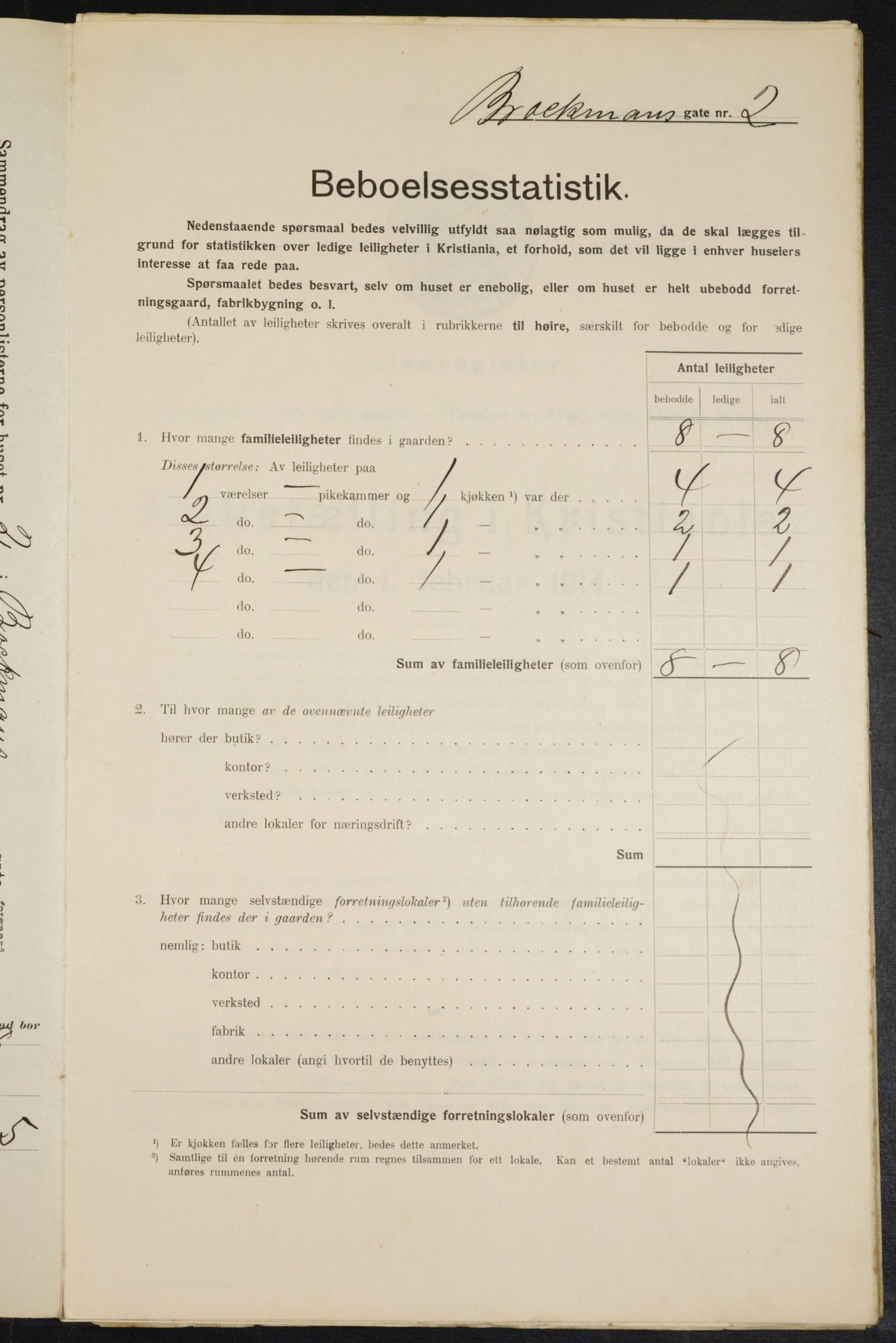 OBA, Municipal Census 1914 for Kristiania, 1914, p. 9637