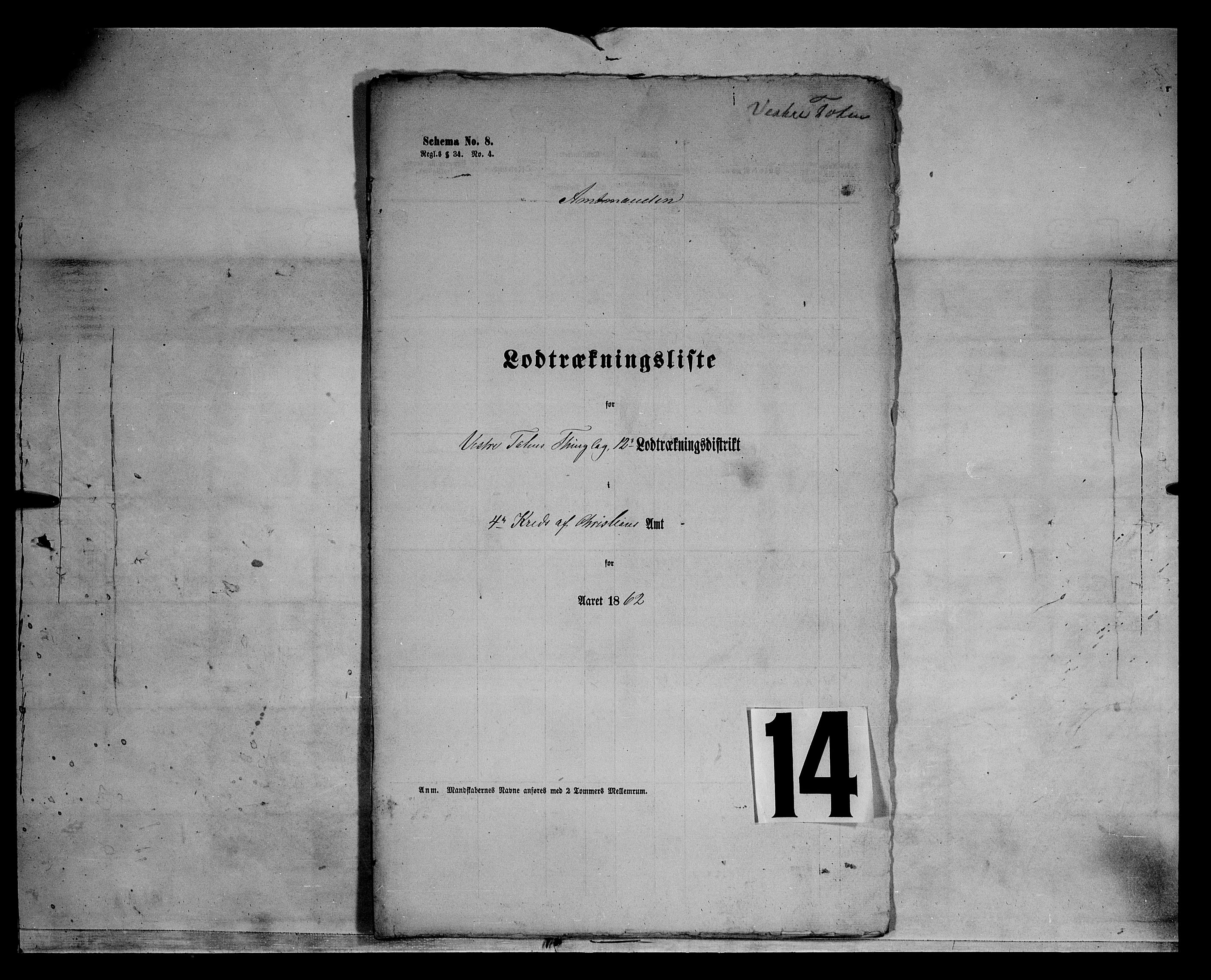 Fylkesmannen i Oppland, AV/SAH-FYO-002/1/K/Kg/L1167: Søndre og Nordre Land, Vestre Toten, 1860-1879, p. 7707