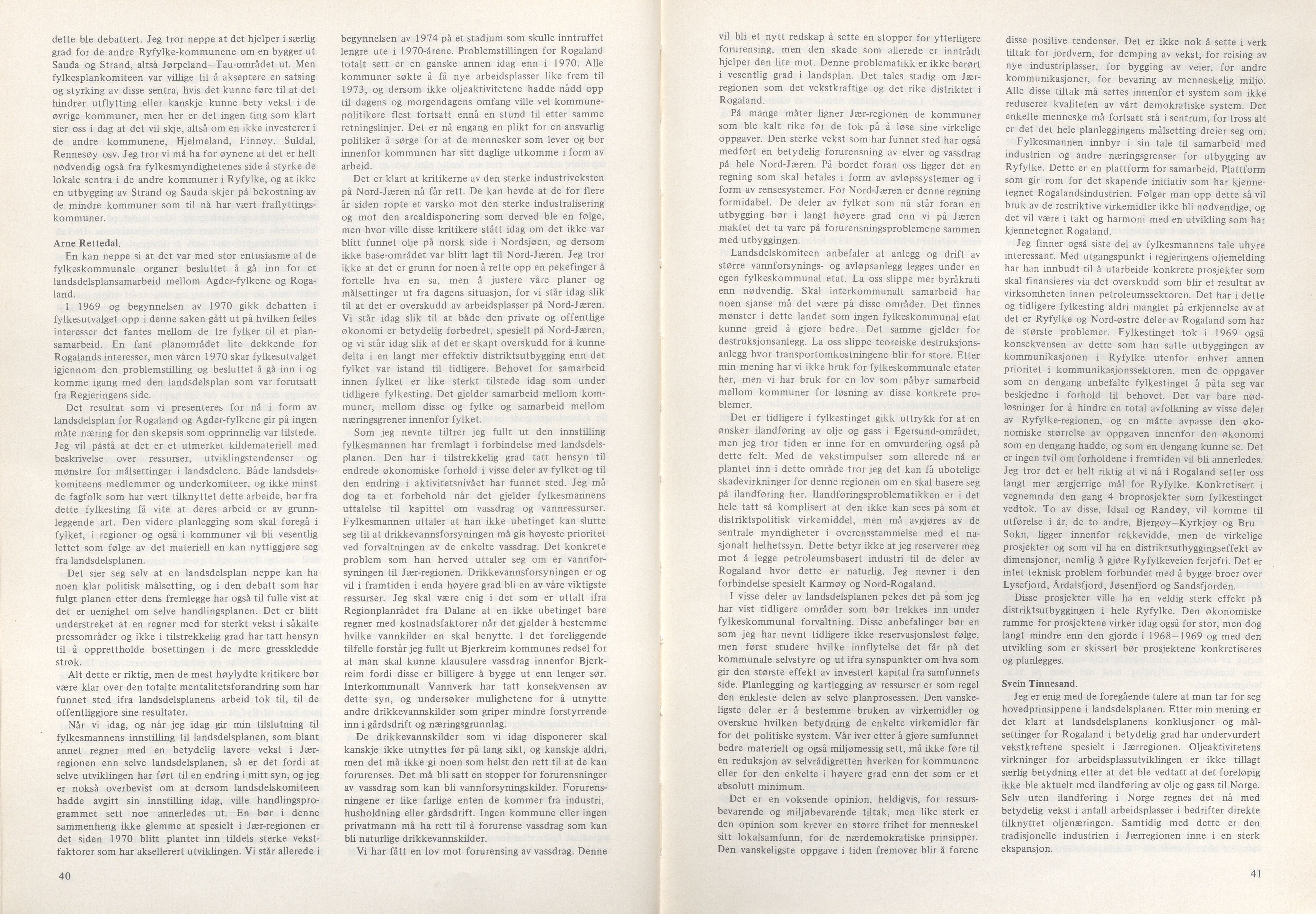 Rogaland fylkeskommune - Fylkesrådmannen , IKAR/A-900/A/Aa/Aaa/L0094: Møtebok , 1974, p. 40-41